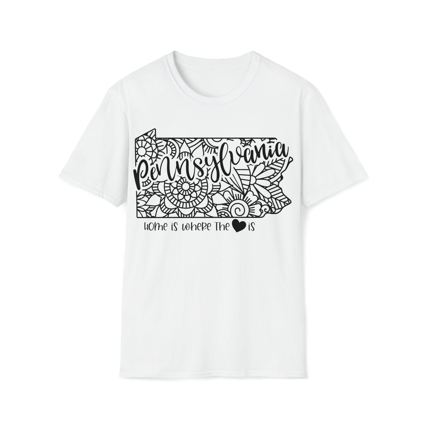 Home is Where the Heart is Pennsylvania T-Shirt - HMDesignStudioUS