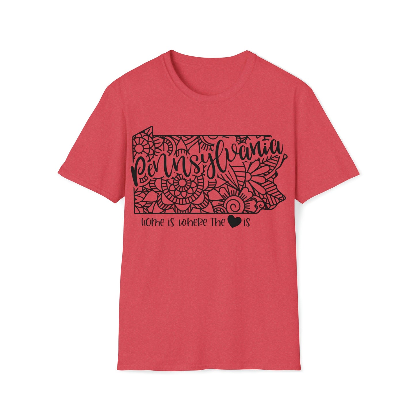 Home is Where the Heart is Pennsylvania T-Shirt - HMDesignStudioUS