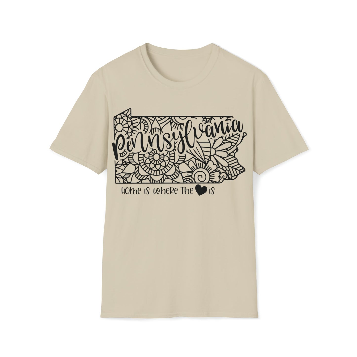 Home is Where the Heart is Pennsylvania T-Shirt - HMDesignStudioUS