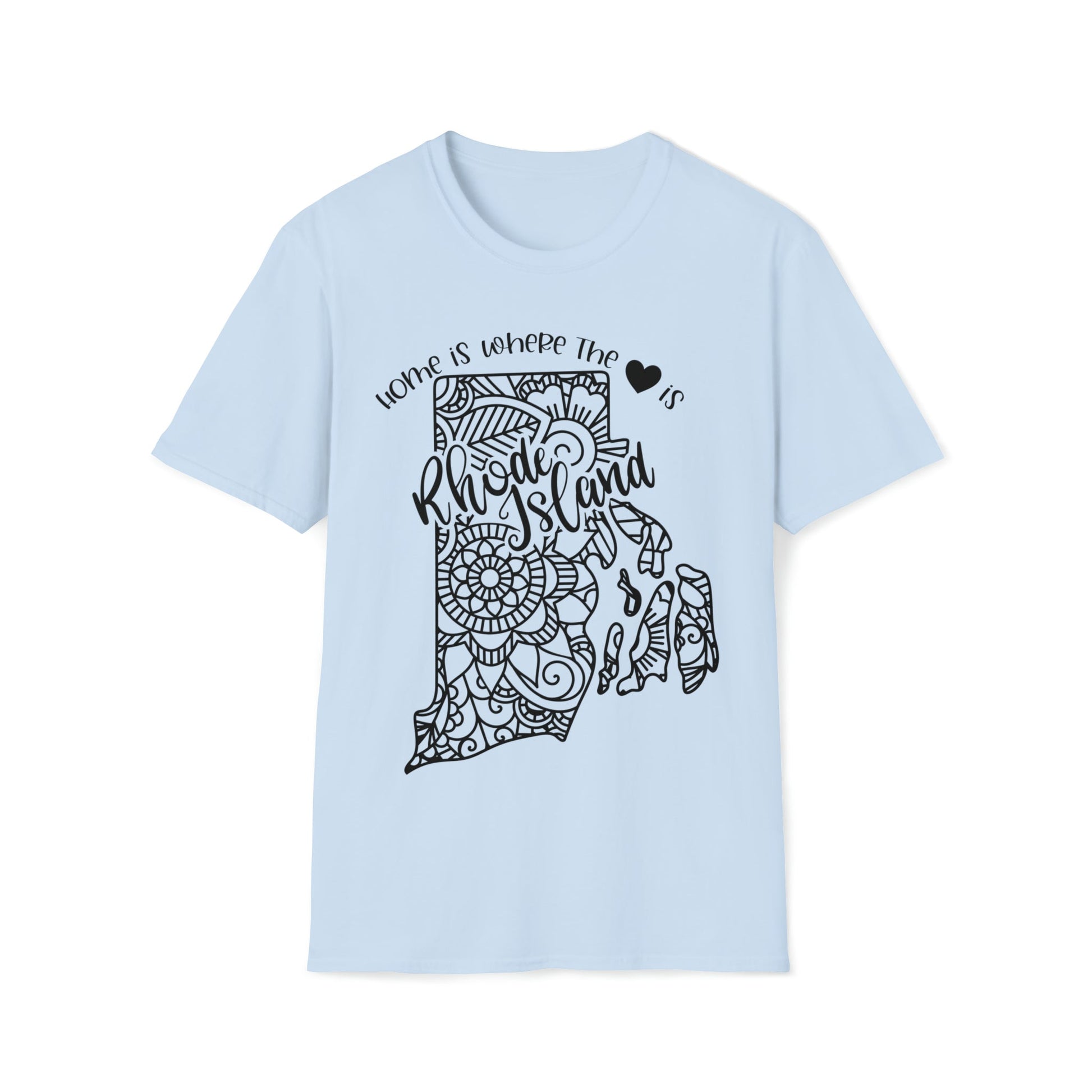 Home is Where the Heart is Rhode Island T-Shirt - HMDesignStudioUS