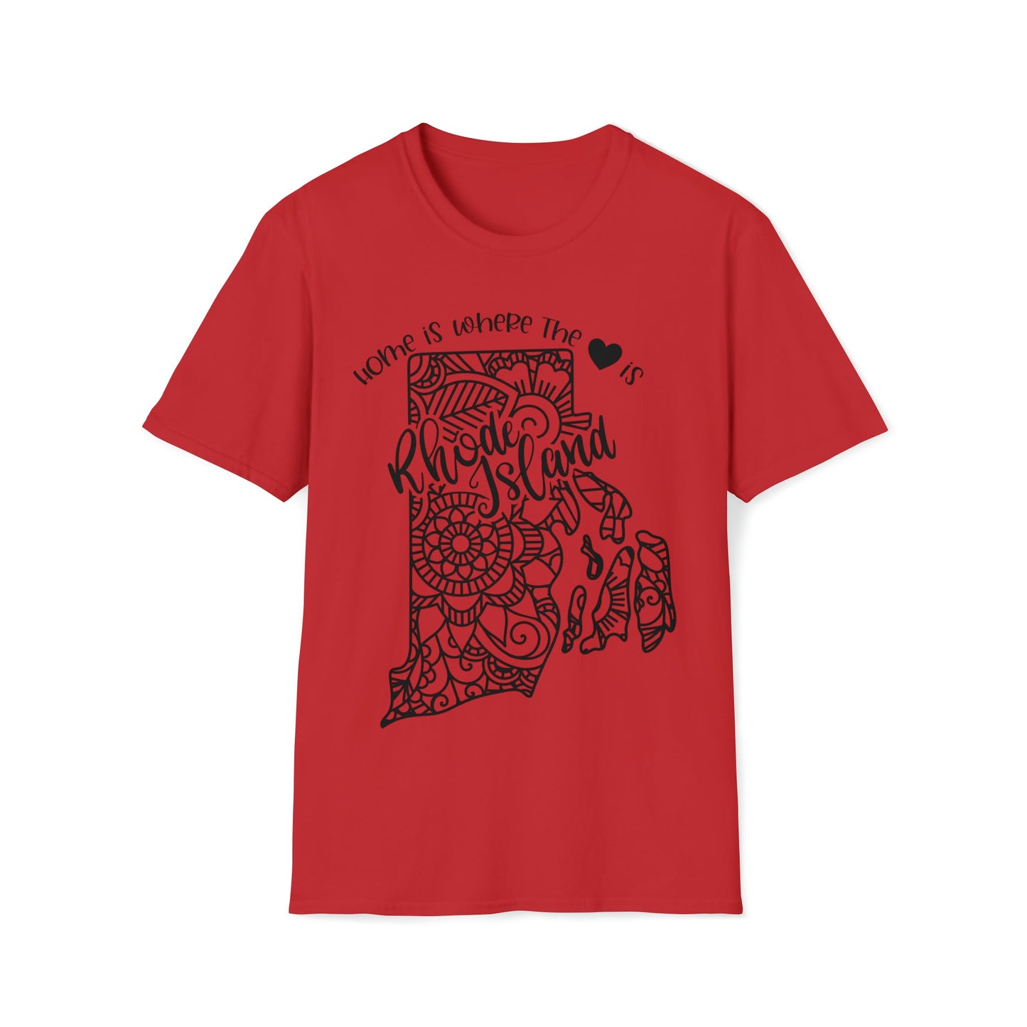 Home is Where the Heart is Rhode Island T-Shirt - HMDesignStudioUS