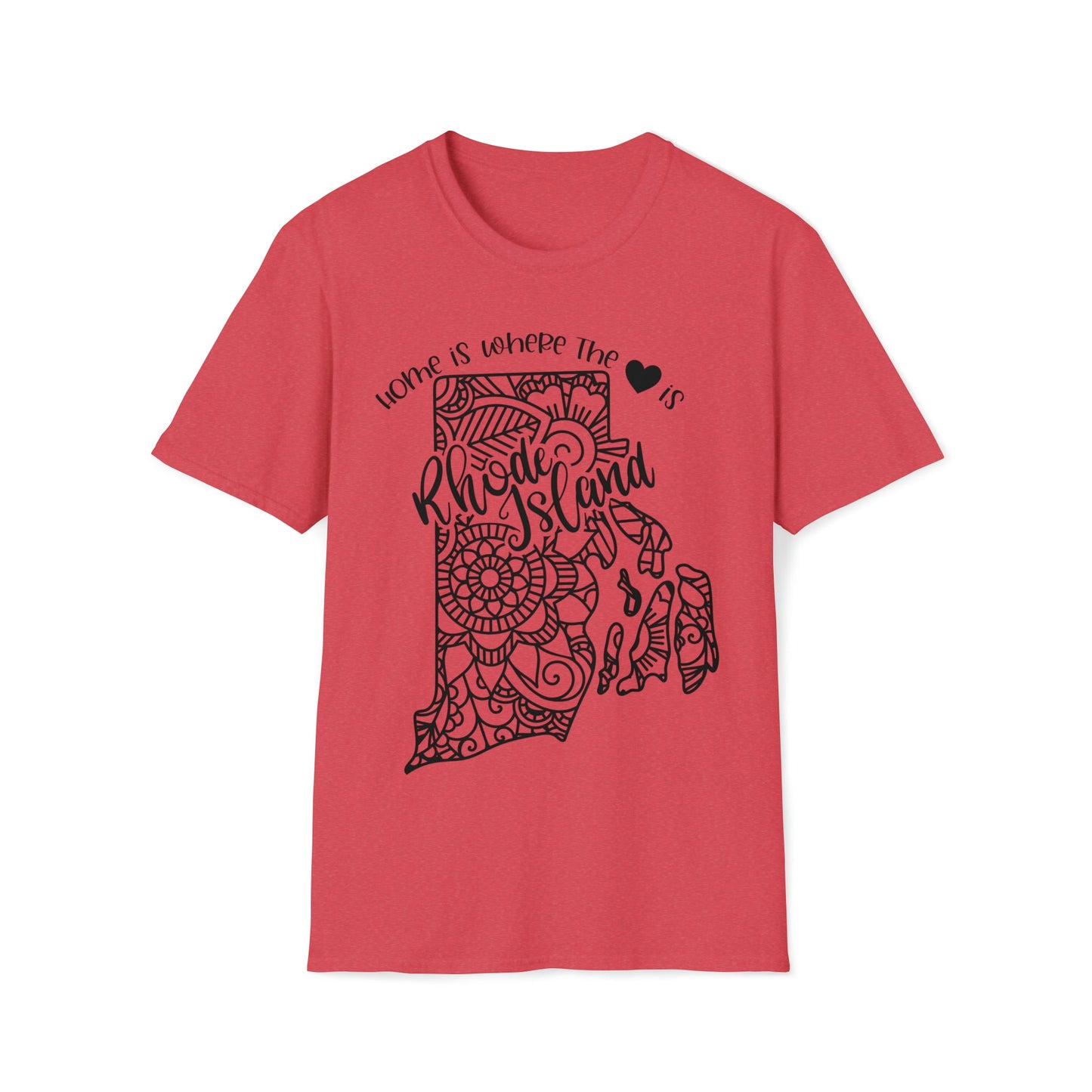 Home is Where the Heart is Rhode Island T-Shirt - HMDesignStudioUS