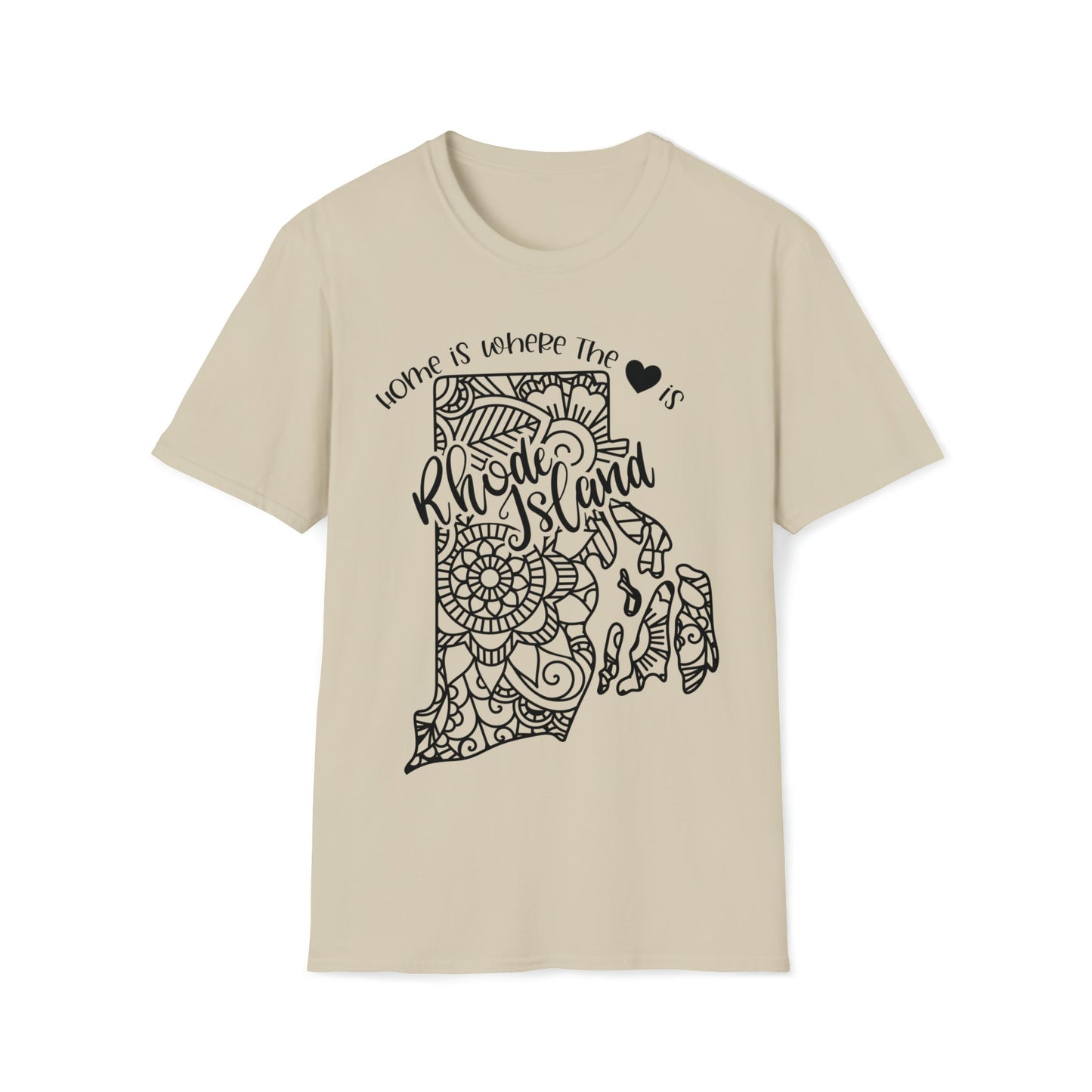 Home is Where the Heart is Rhode Island T-Shirt - HMDesignStudioUS