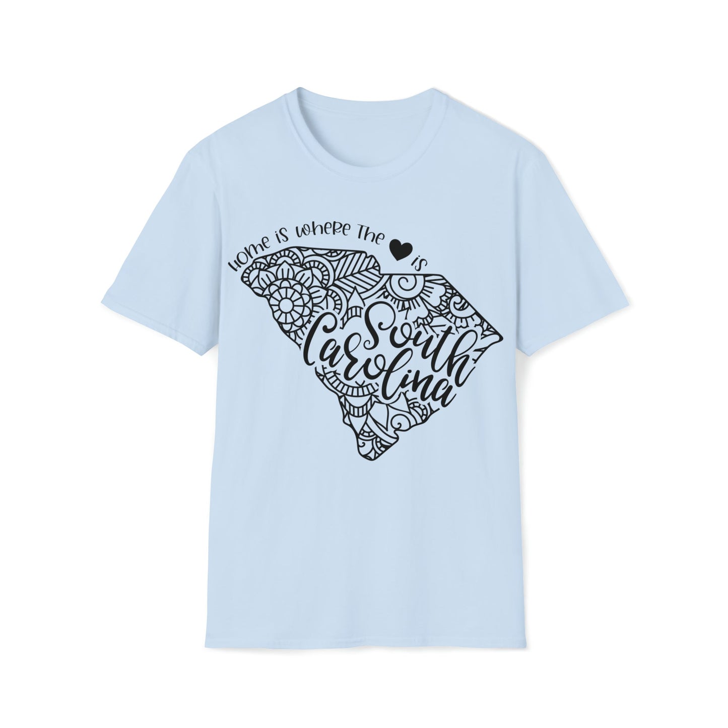 Home is Where the Heart is South Carolina T-Shirt - HMDesignStudioUS