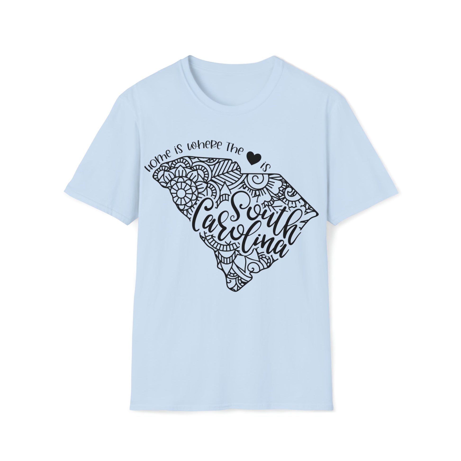 Home is Where the Heart is South Carolina T-Shirt - HMDesignStudioUS