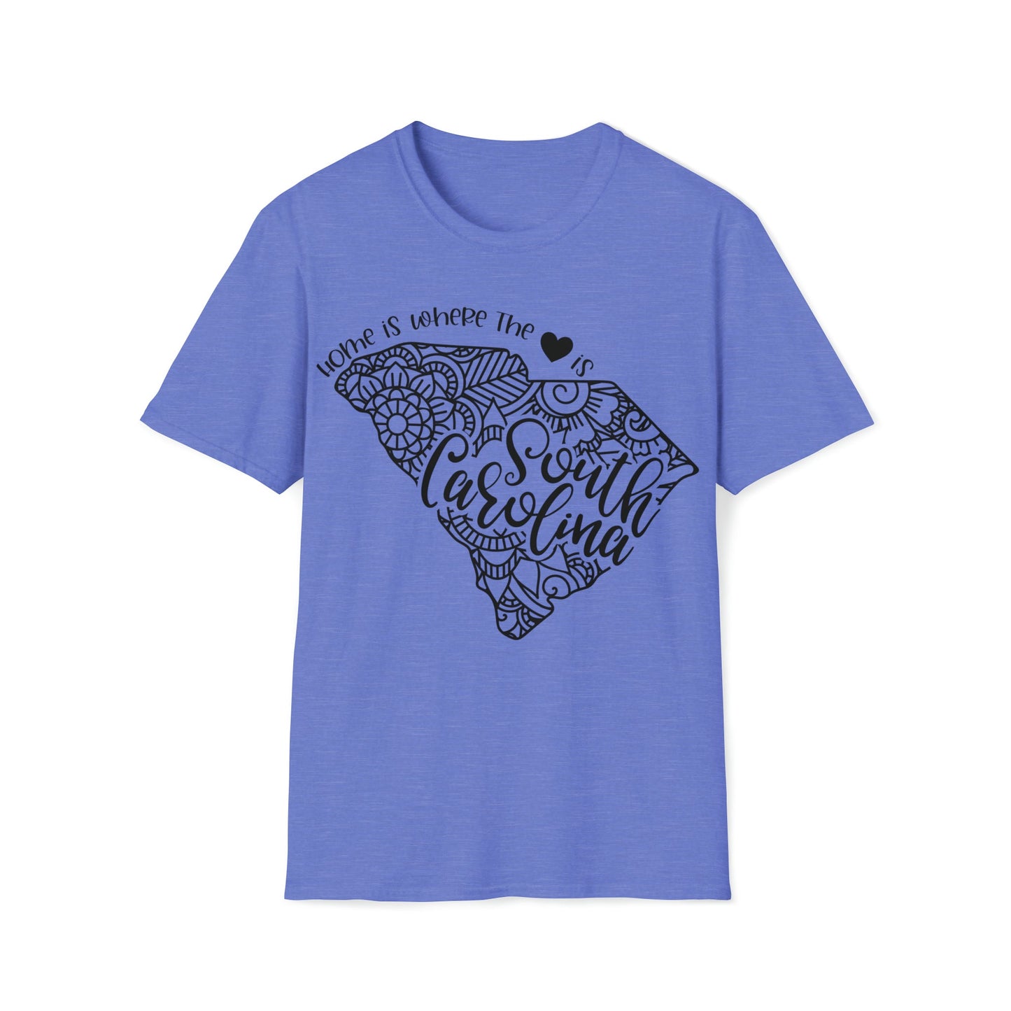 Home is Where the Heart is South Carolina T-Shirt - HMDesignStudioUS