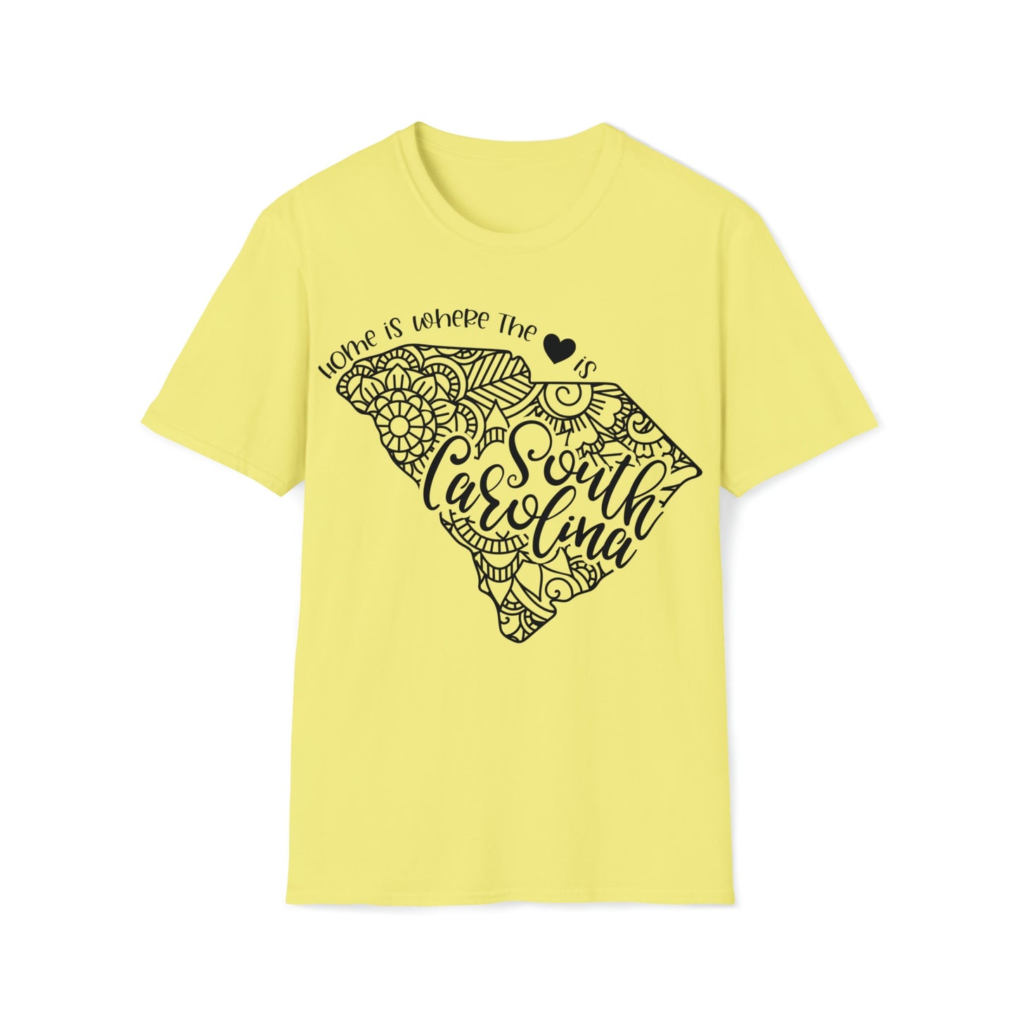 Home is Where the Heart is South Carolina T-Shirt - HMDesignStudioUS