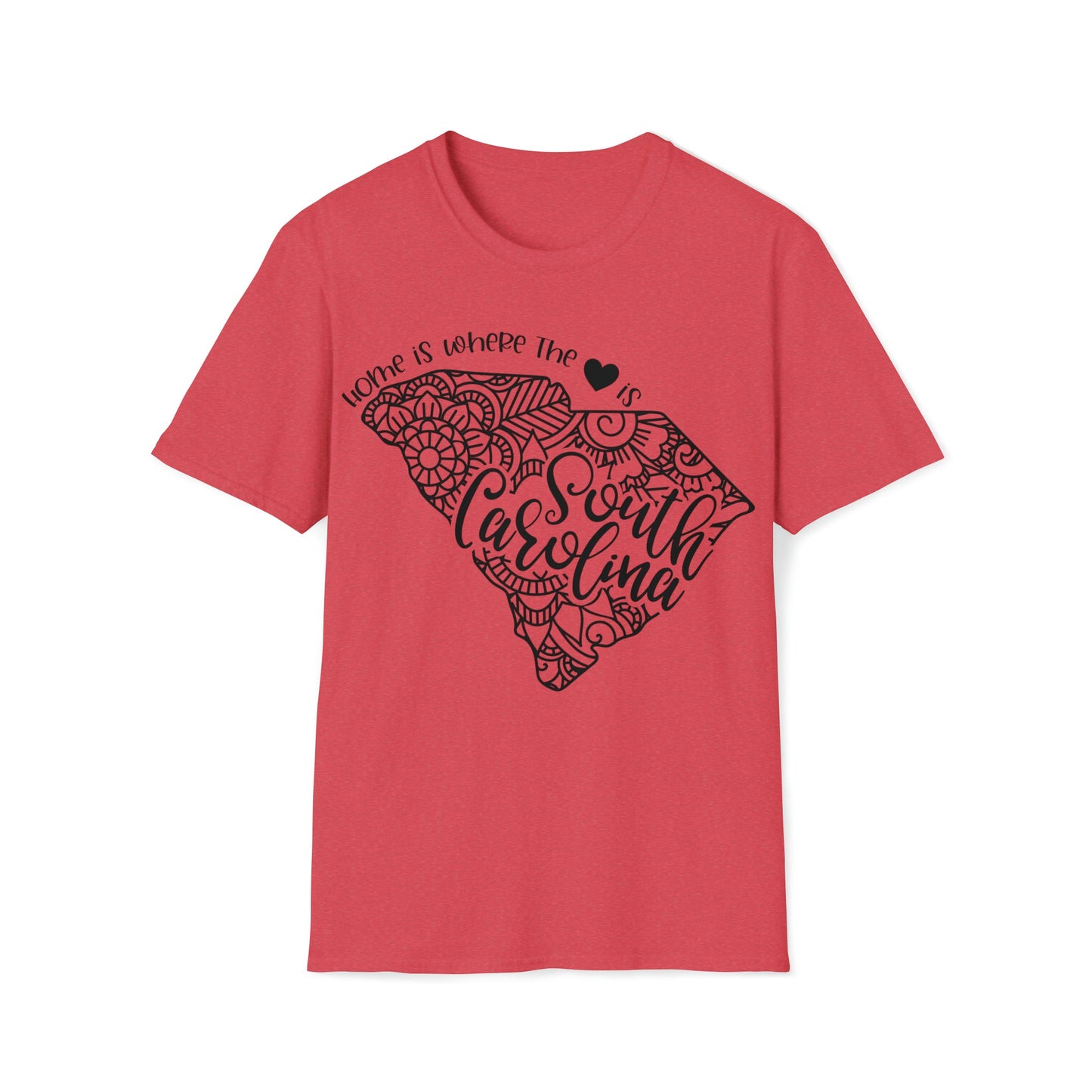 Home is Where the Heart is South Carolina T-Shirt - HMDesignStudioUS