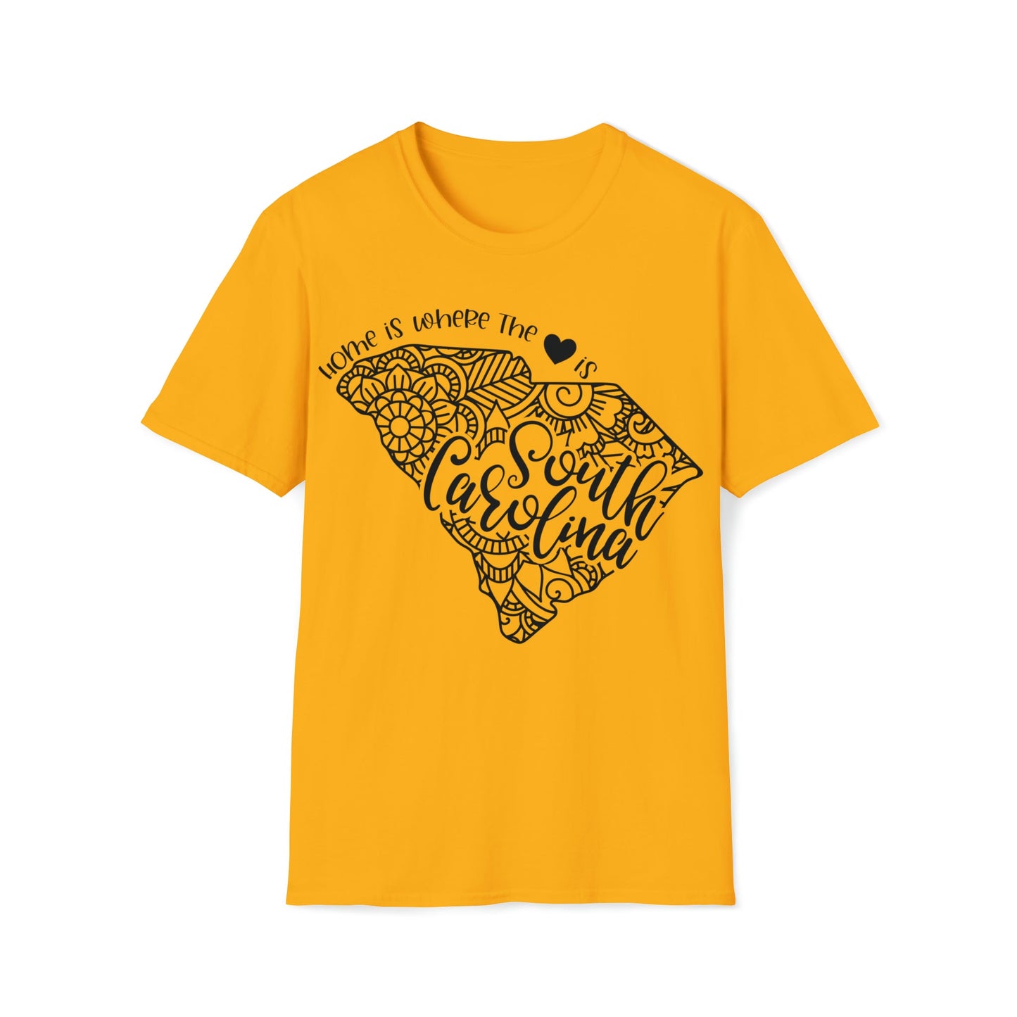 Home is Where the Heart is South Carolina T-Shirt - HMDesignStudioUS
