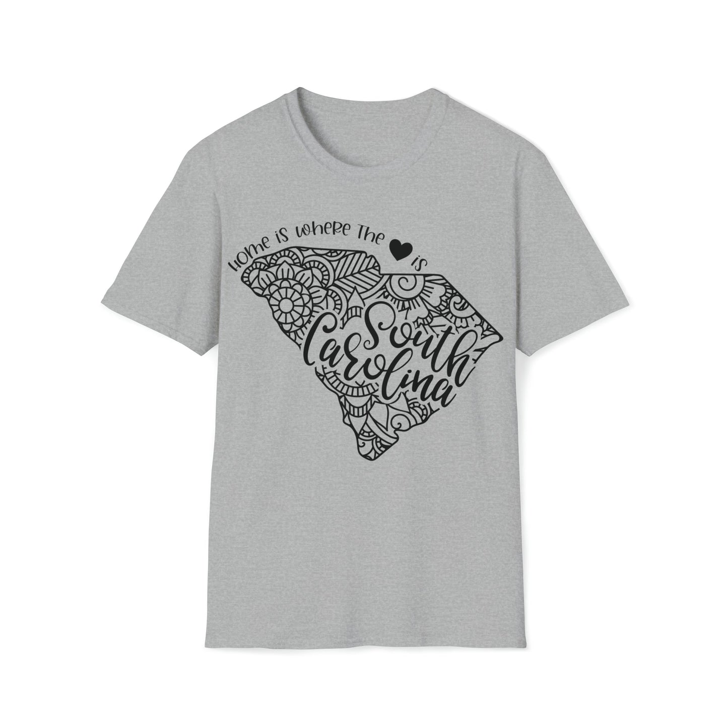 Home is Where the Heart is South Carolina T-Shirt - HMDesignStudioUS