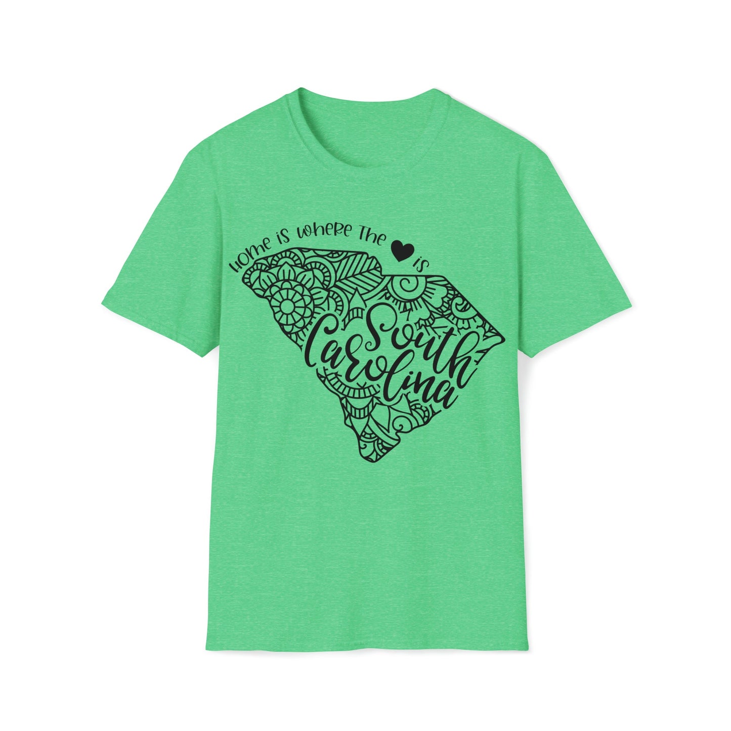 Home is Where the Heart is South Carolina T-Shirt - HMDesignStudioUS