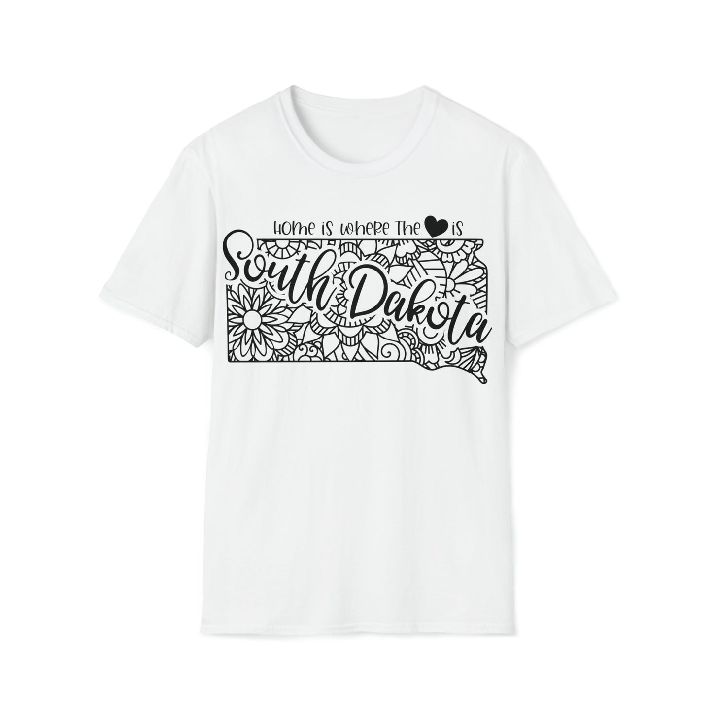 Home is Where the Heart is South Dakota T-Shirt - HMDesignStudioUS