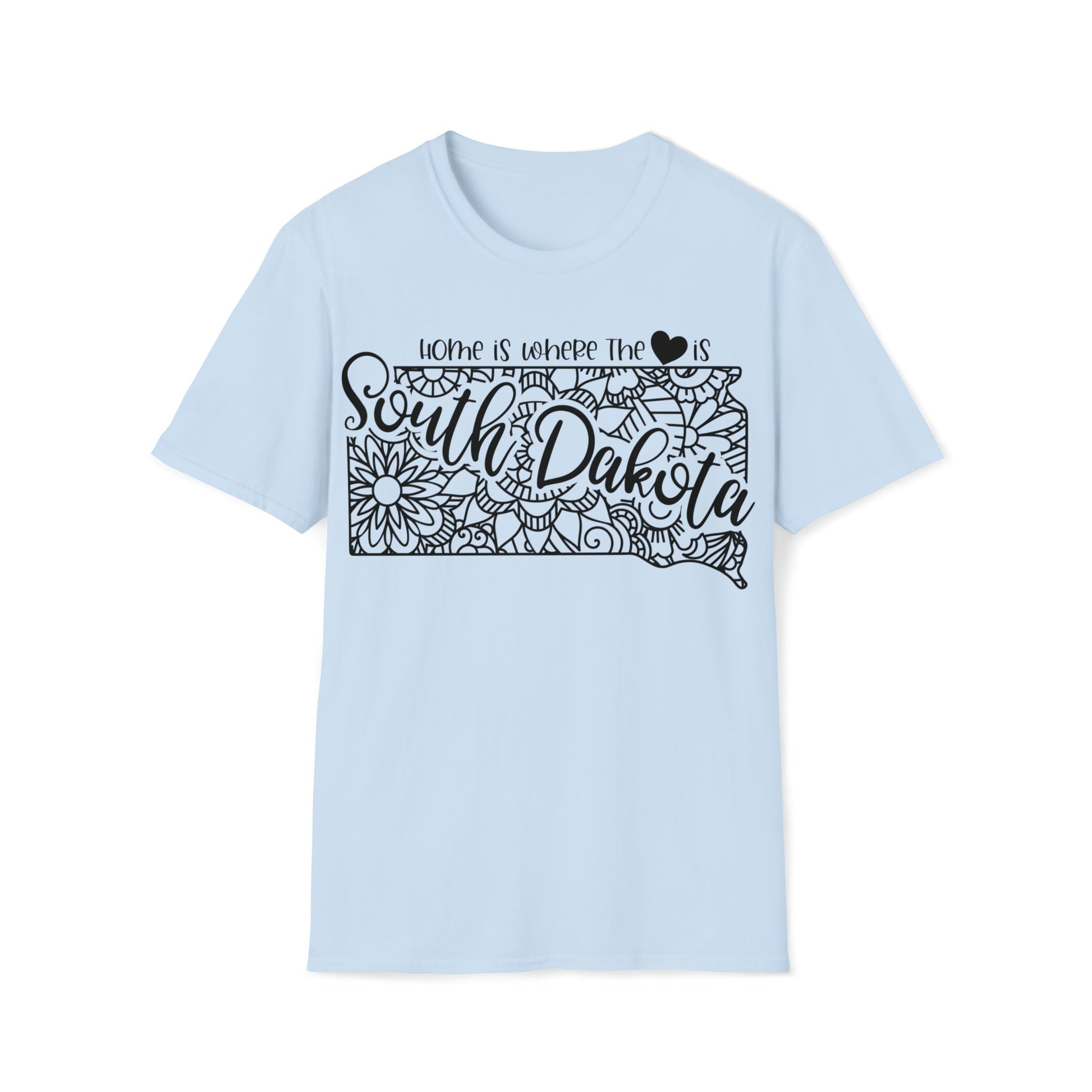 Home is Where the Heart is South Dakota T-Shirt - HMDesignStudioUS