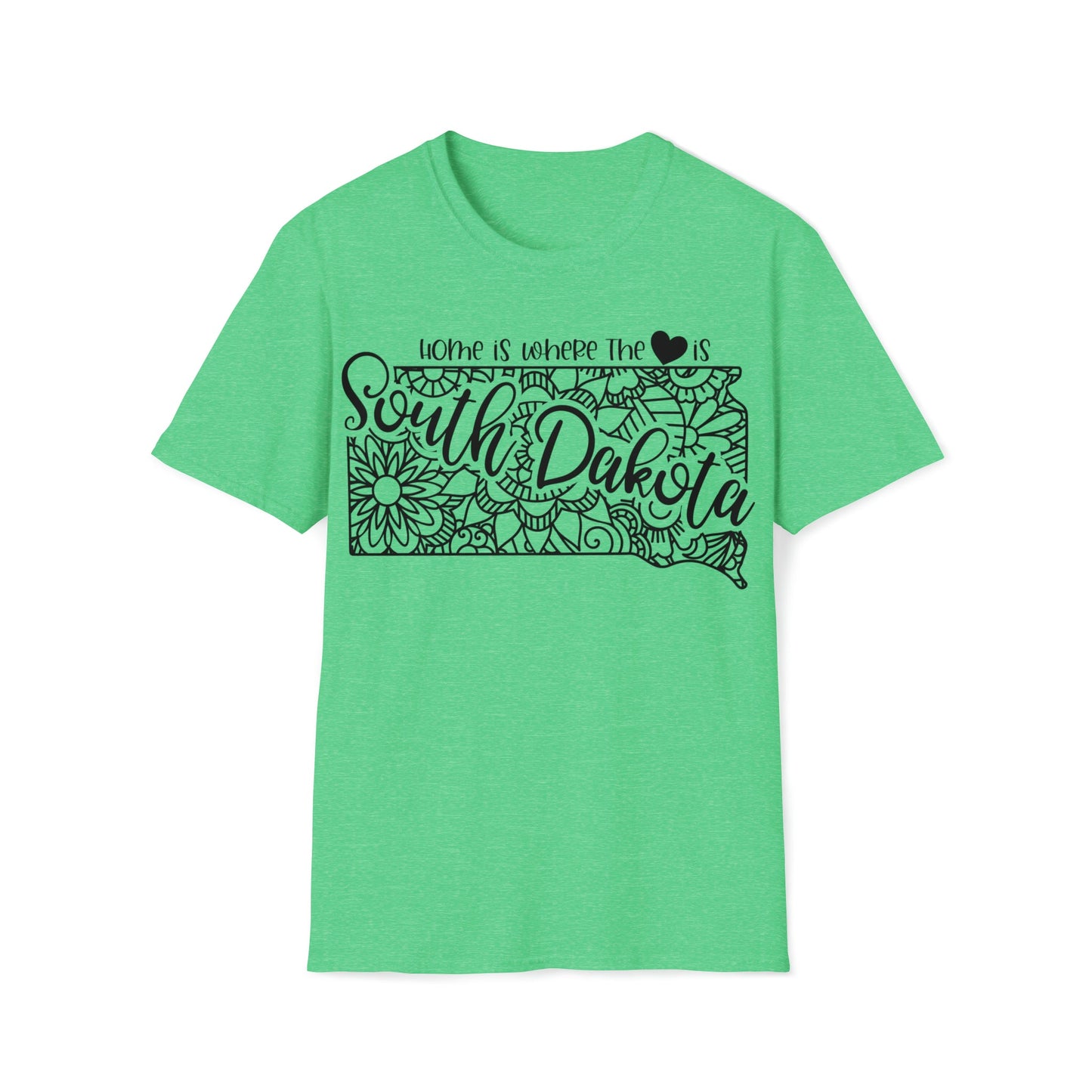Home is Where the Heart is South Dakota T-Shirt - HMDesignStudioUS