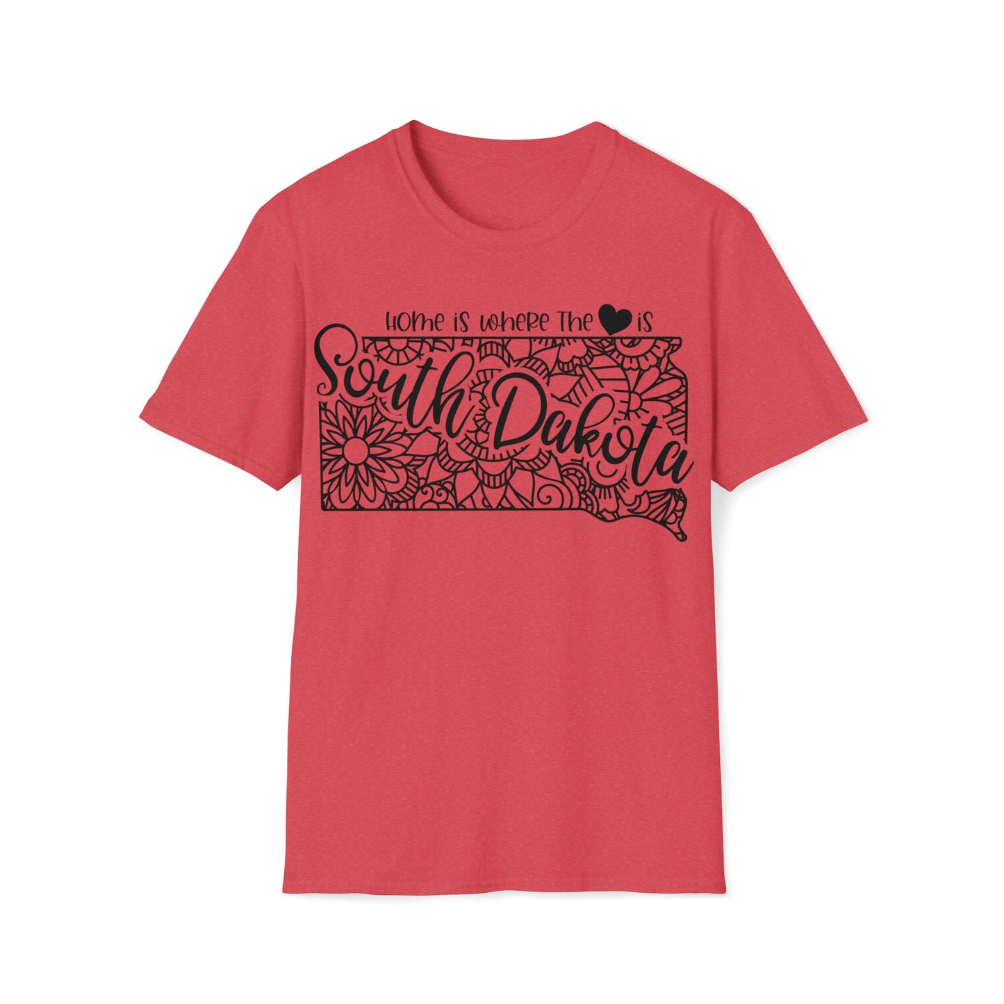 Home is Where the Heart is South Dakota T-Shirt - HMDesignStudioUS