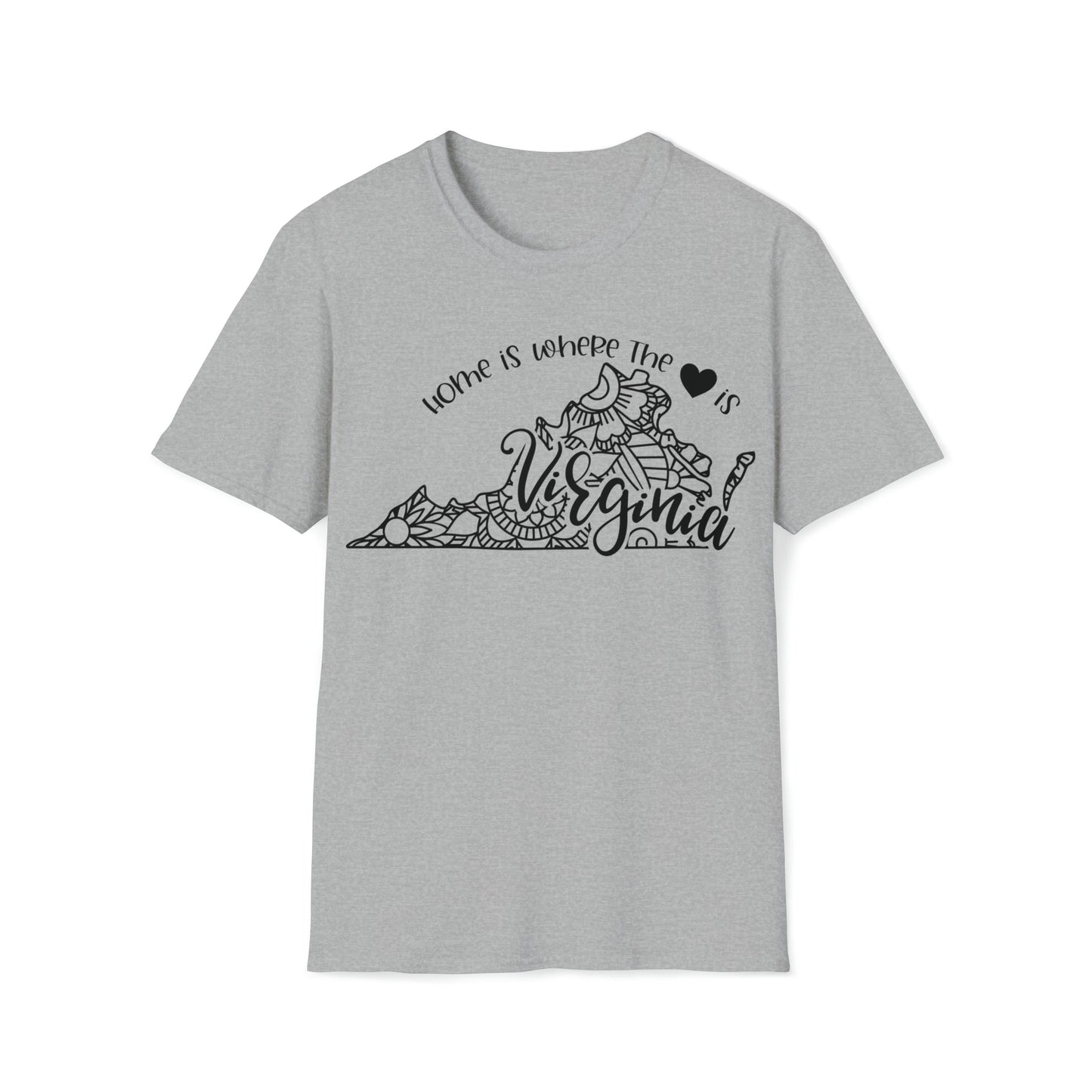 Home is Where the Heart is Virginia T-Shirt - HMDesignStudioUS