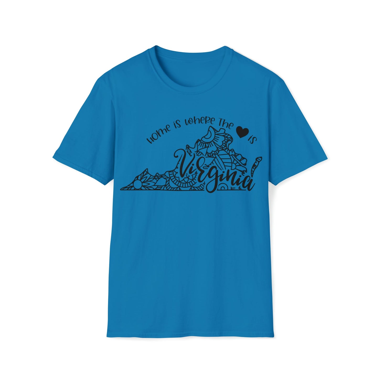 Home is Where the Heart is Virginia T-Shirt - HMDesignStudioUS
