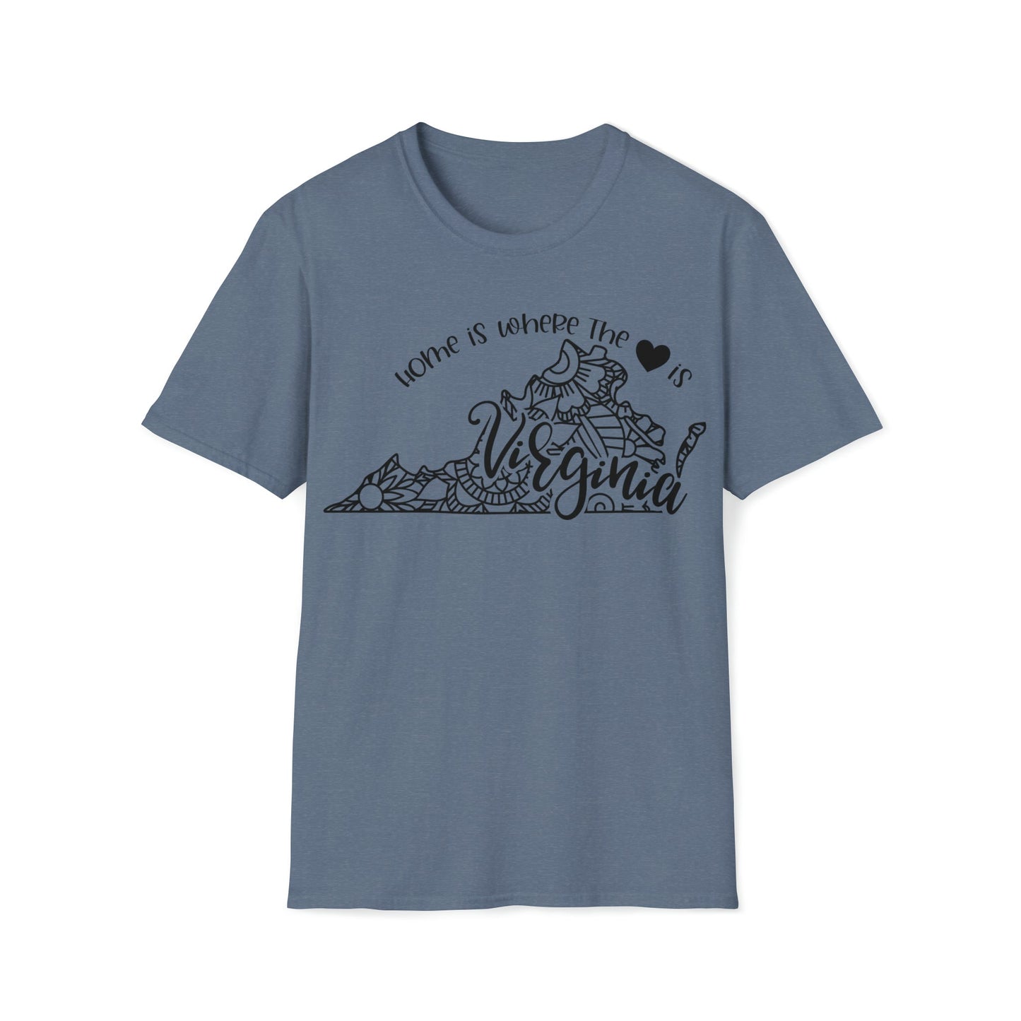 Home is Where the Heart is Virginia T-Shirt - HMDesignStudioUS