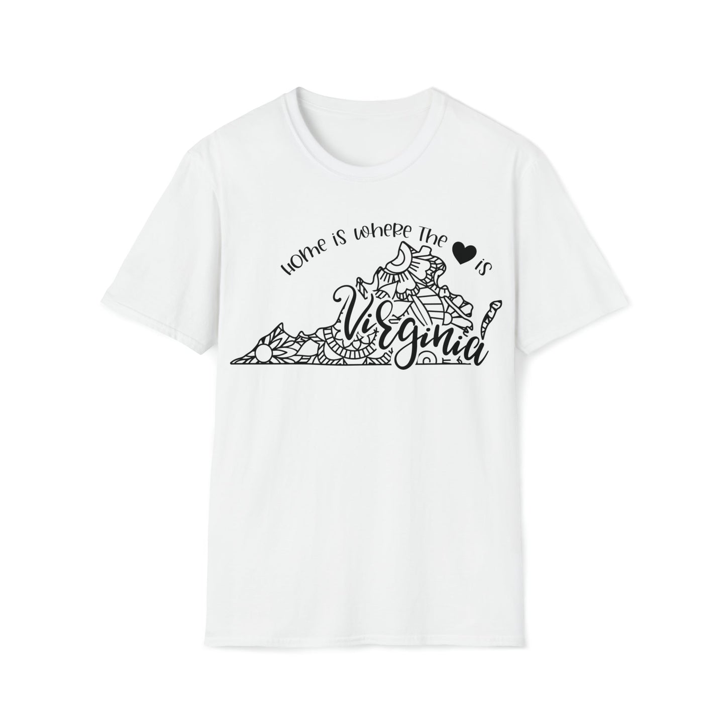 Home is Where the Heart is Virginia T-Shirt - HMDesignStudioUS