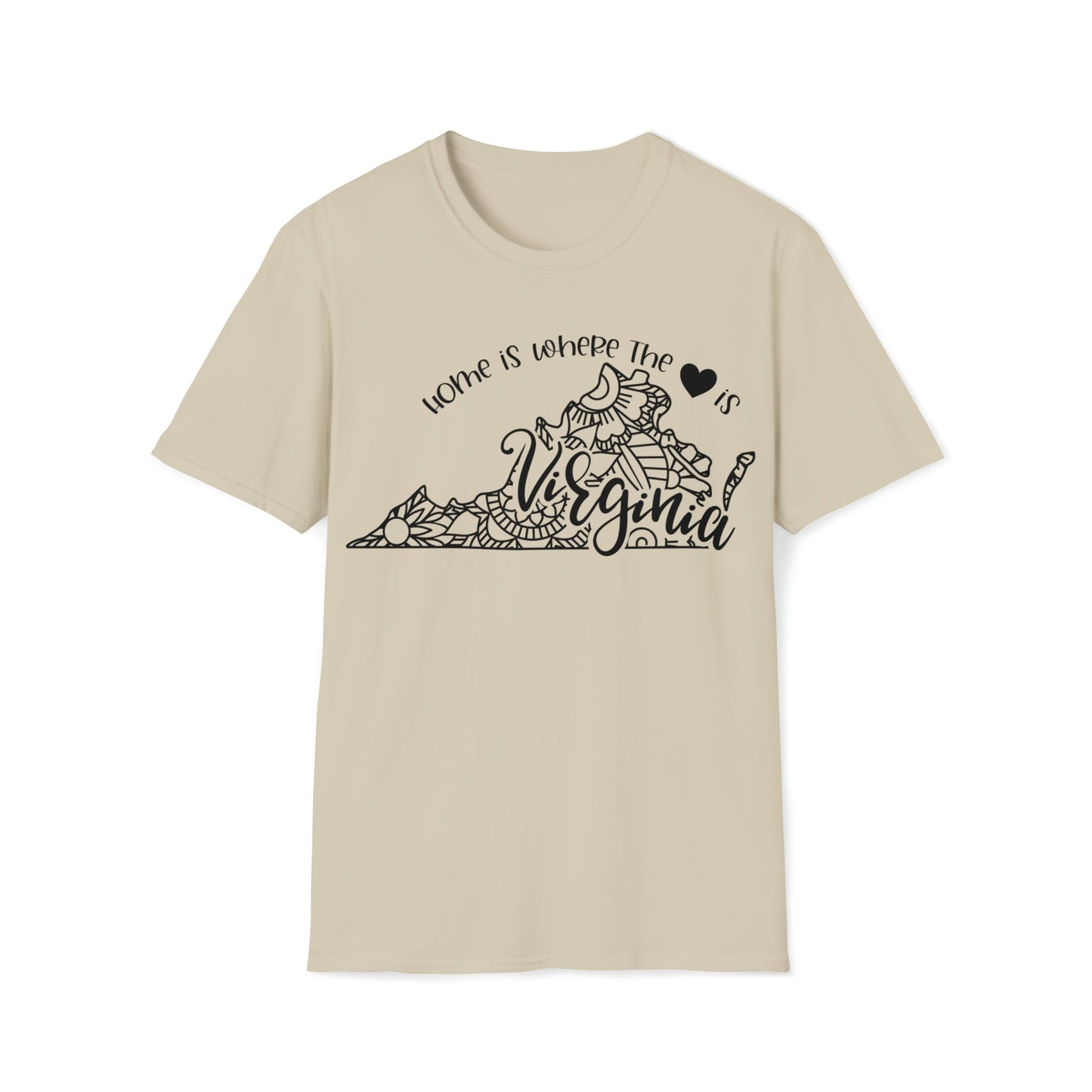 Home is Where the Heart is Virginia T-Shirt - HMDesignStudioUS