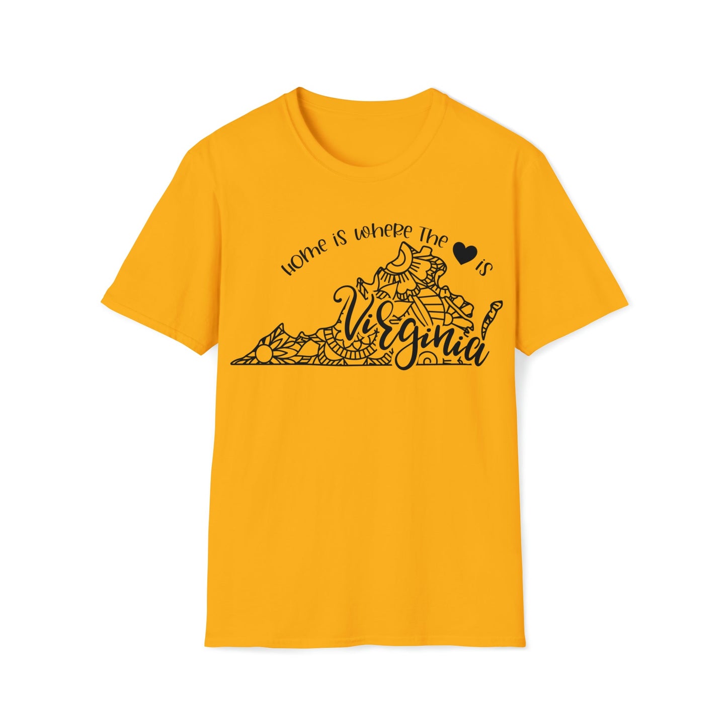Home is Where the Heart is Virginia T-Shirt - HMDesignStudioUS