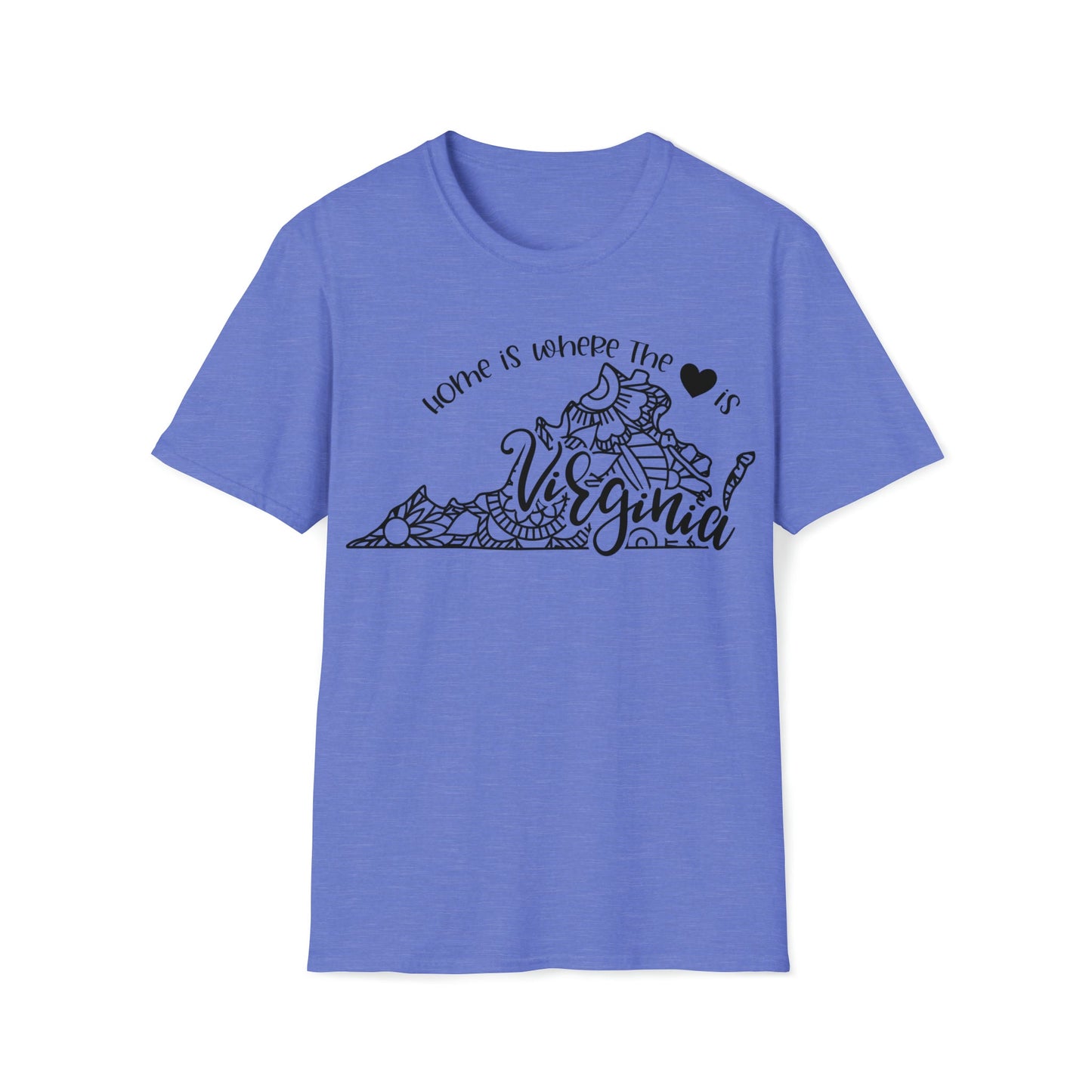 Home is Where the Heart is Virginia T-Shirt - HMDesignStudioUS