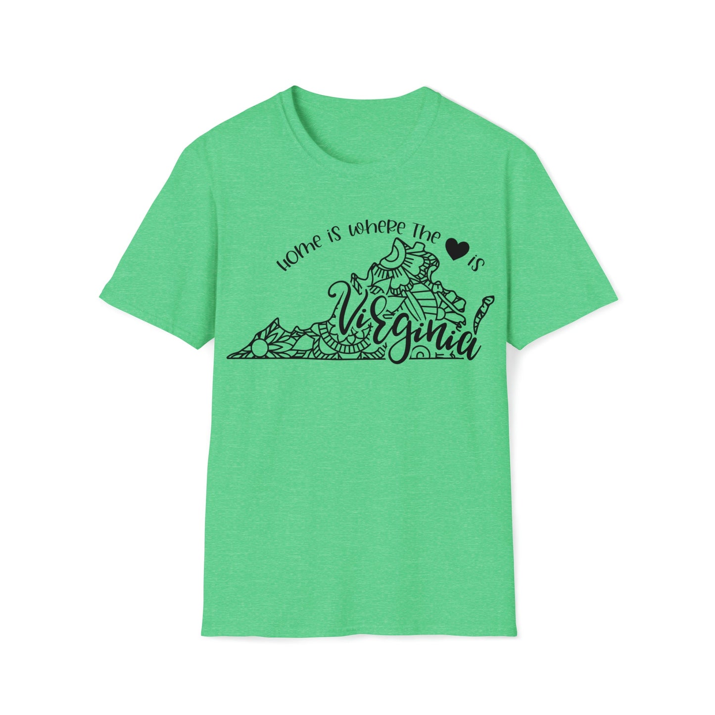 Home is Where the Heart is Virginia T-Shirt - HMDesignStudioUS
