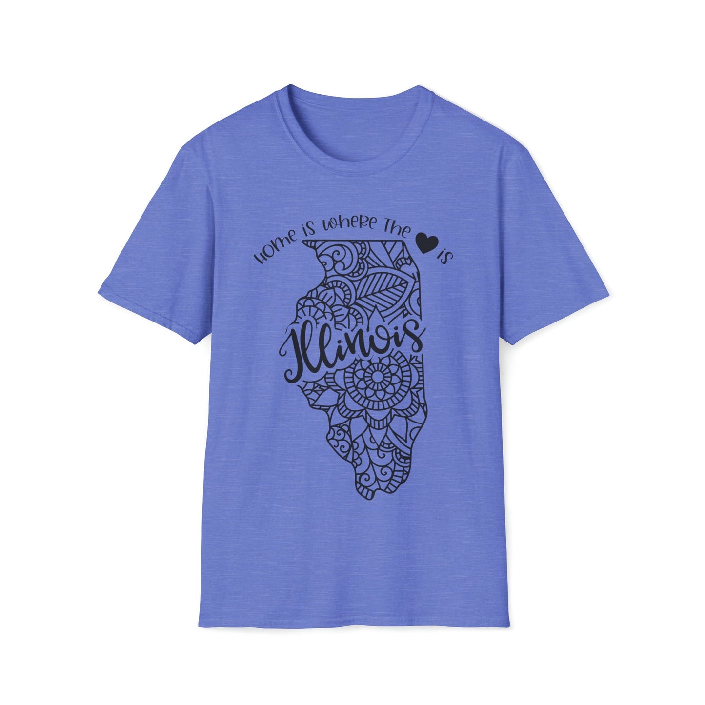 Illinois is Where the Heart is T-Shirt - HMDesignStudioUS