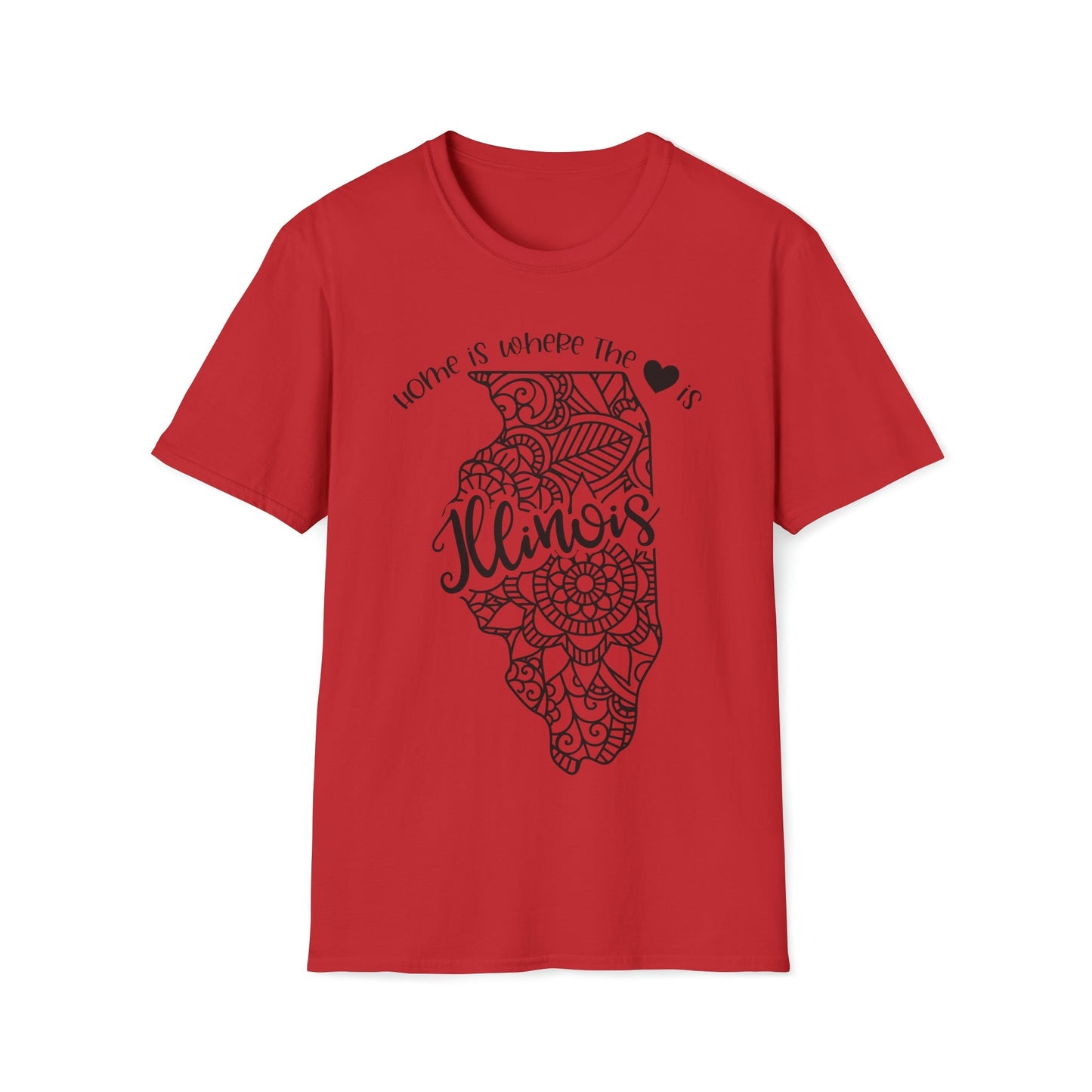 Illinois is Where the Heart is T-Shirt - HMDesignStudioUS