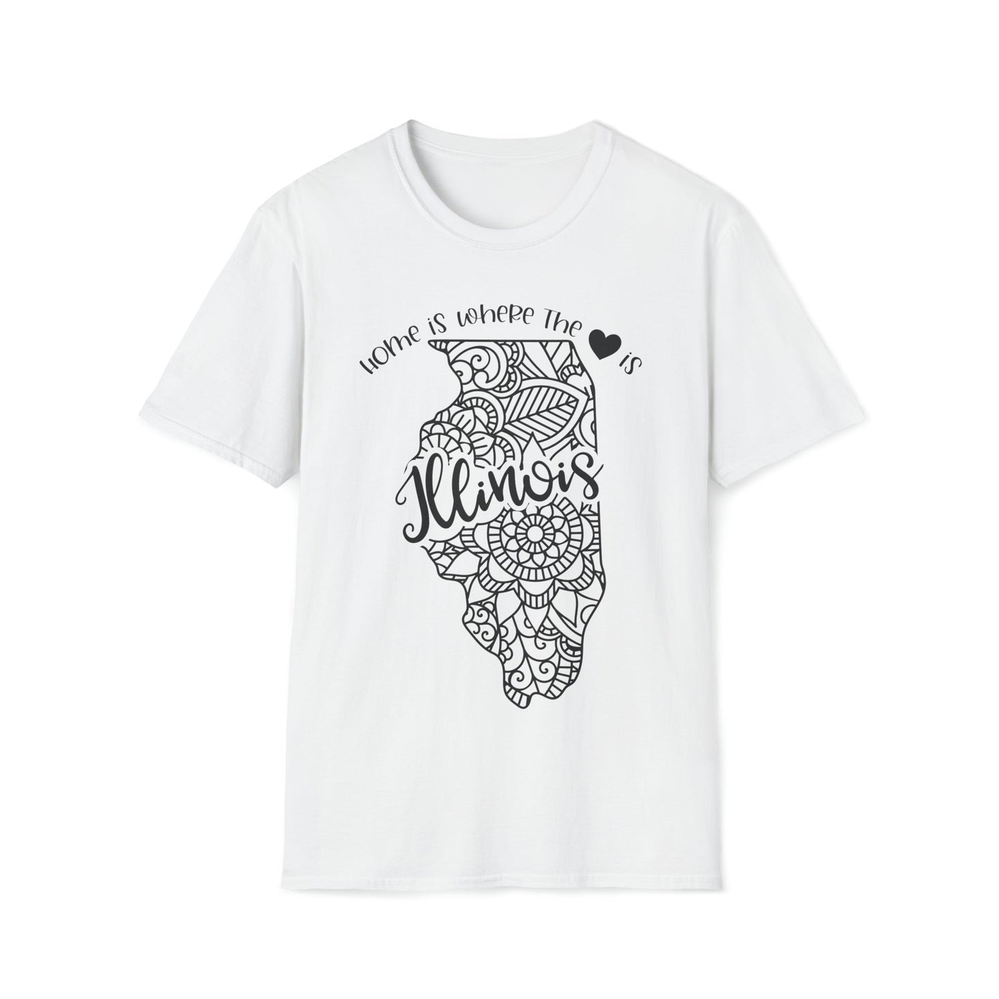Illinois is Where the Heart is T-Shirt - HMDesignStudioUS