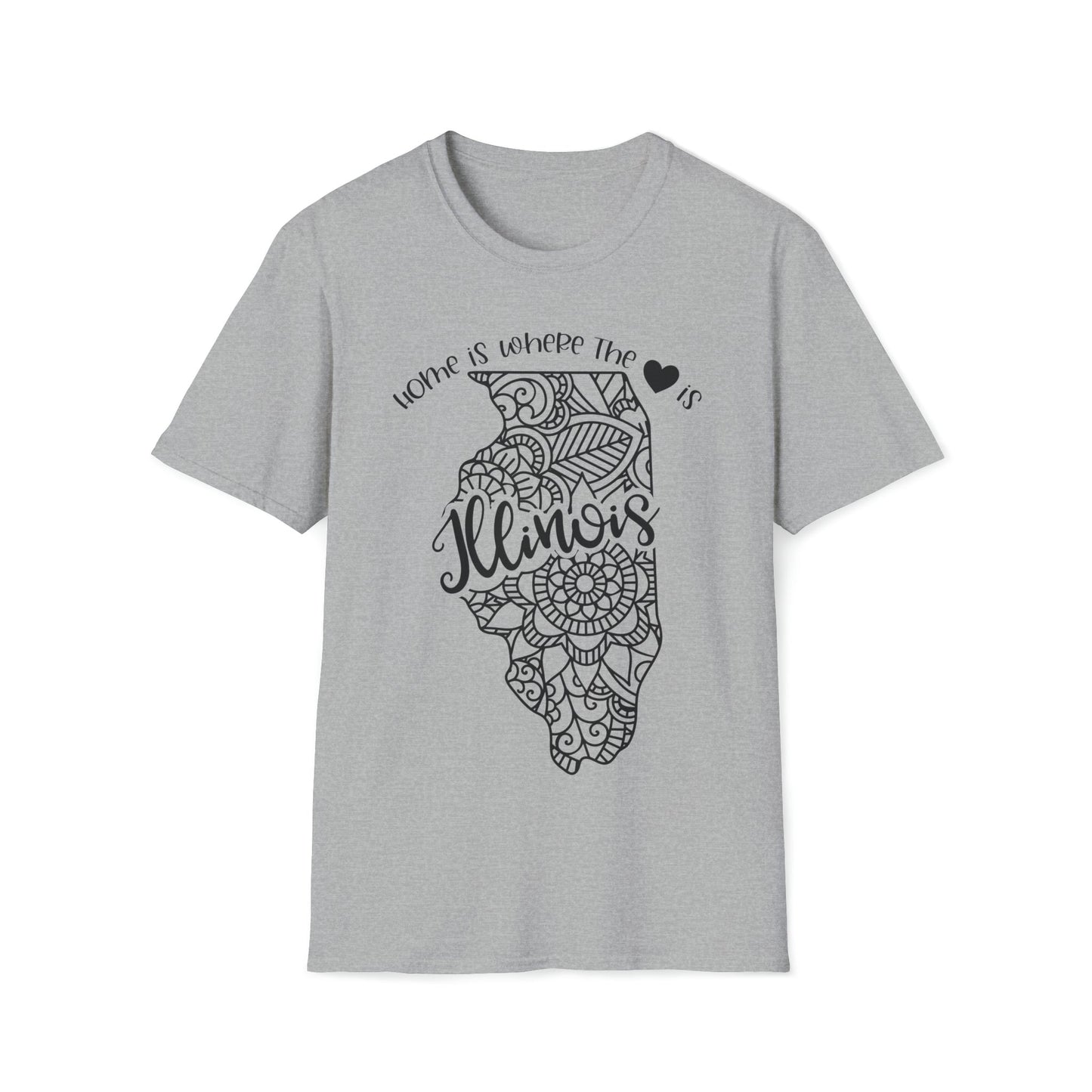 Illinois is Where the Heart is T-Shirt - HMDesignStudioUS