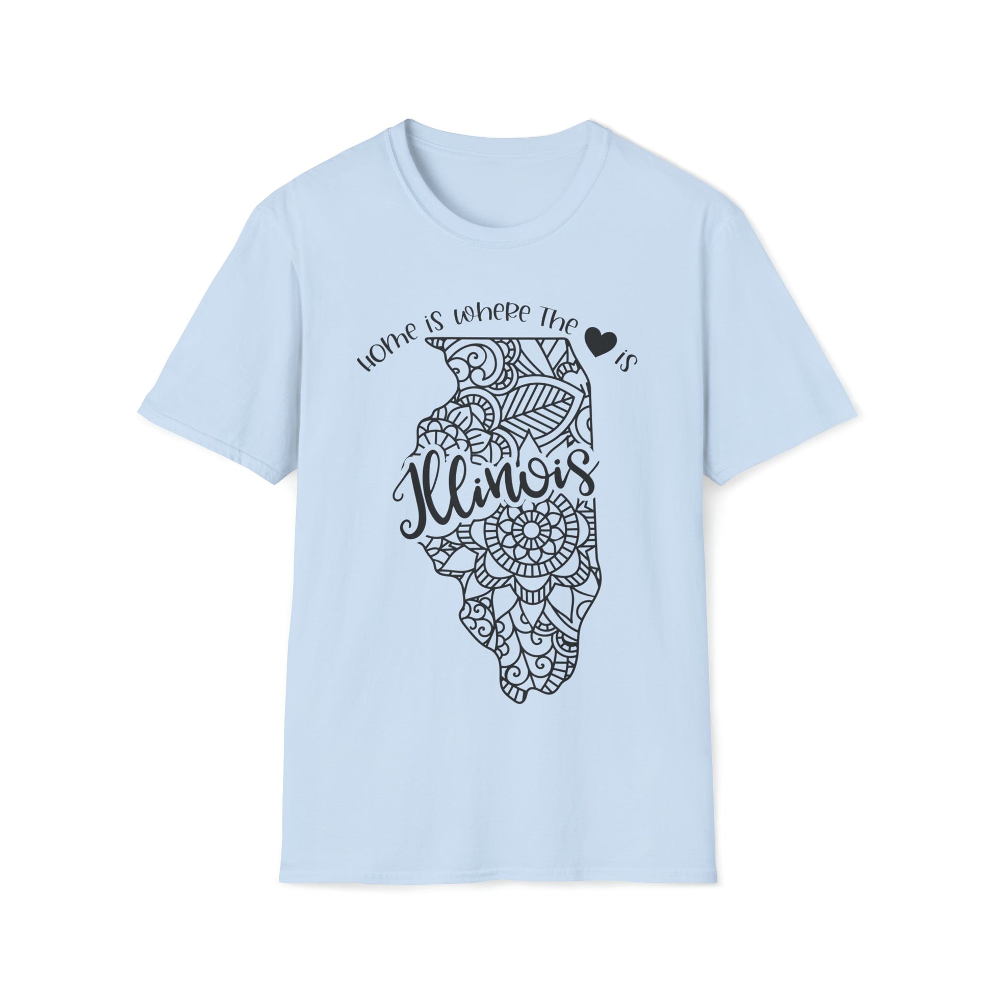 Illinois is Where the Heart is T-Shirt - HMDesignStudioUS