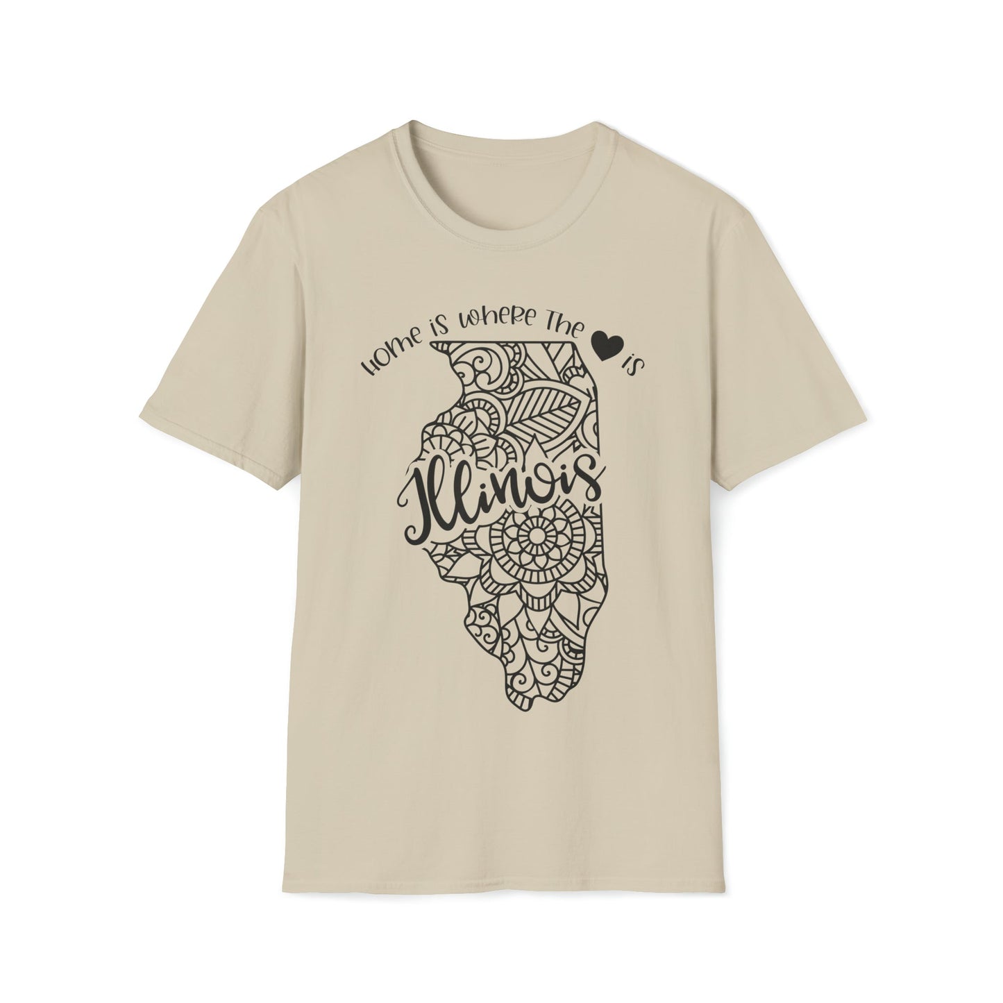 Illinois is Where the Heart is T-Shirt - HMDesignStudioUS