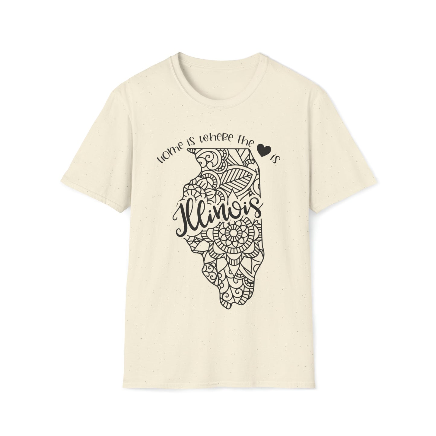 Illinois is Where the Heart is T-Shirt - HMDesignStudioUS