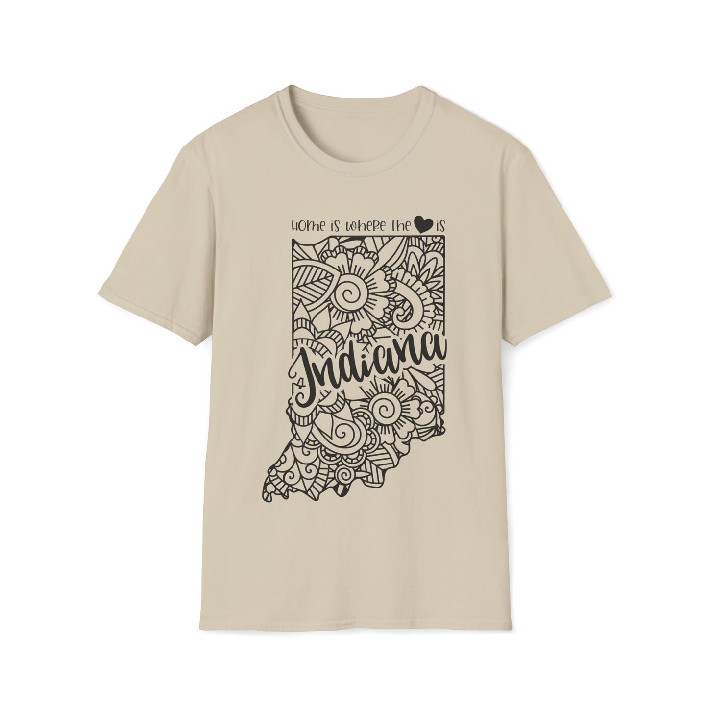 Indiana is Where the Heart is T-Shirt - HMDesignStudioUS