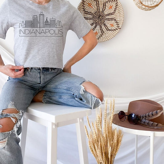 Indianapolis Skyline Shirt - HMDesignStudioUS