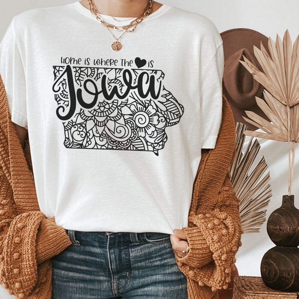 Iowa is Where the Heart is T-Shirt - HMDesignStudioUS