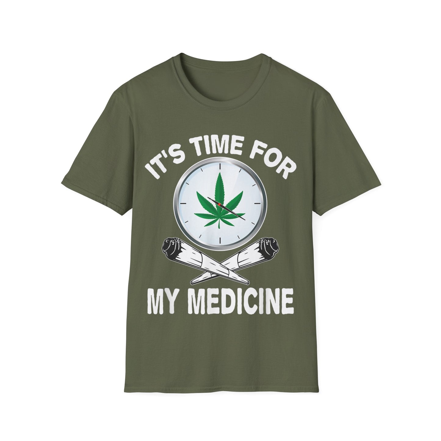 It’s Time for Medicine T-Shirt – Funny Medical Marijuana Graphic Tee | Unisex 420 Apparel for Cannabis Lovers & Stoners - HMDesignStudioUS