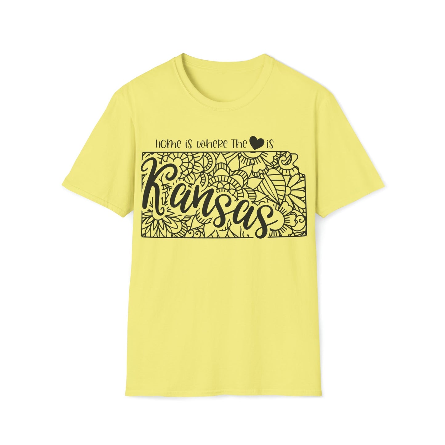 Kansas is Where the Heart is T-Shirt - HMDesignStudioUS