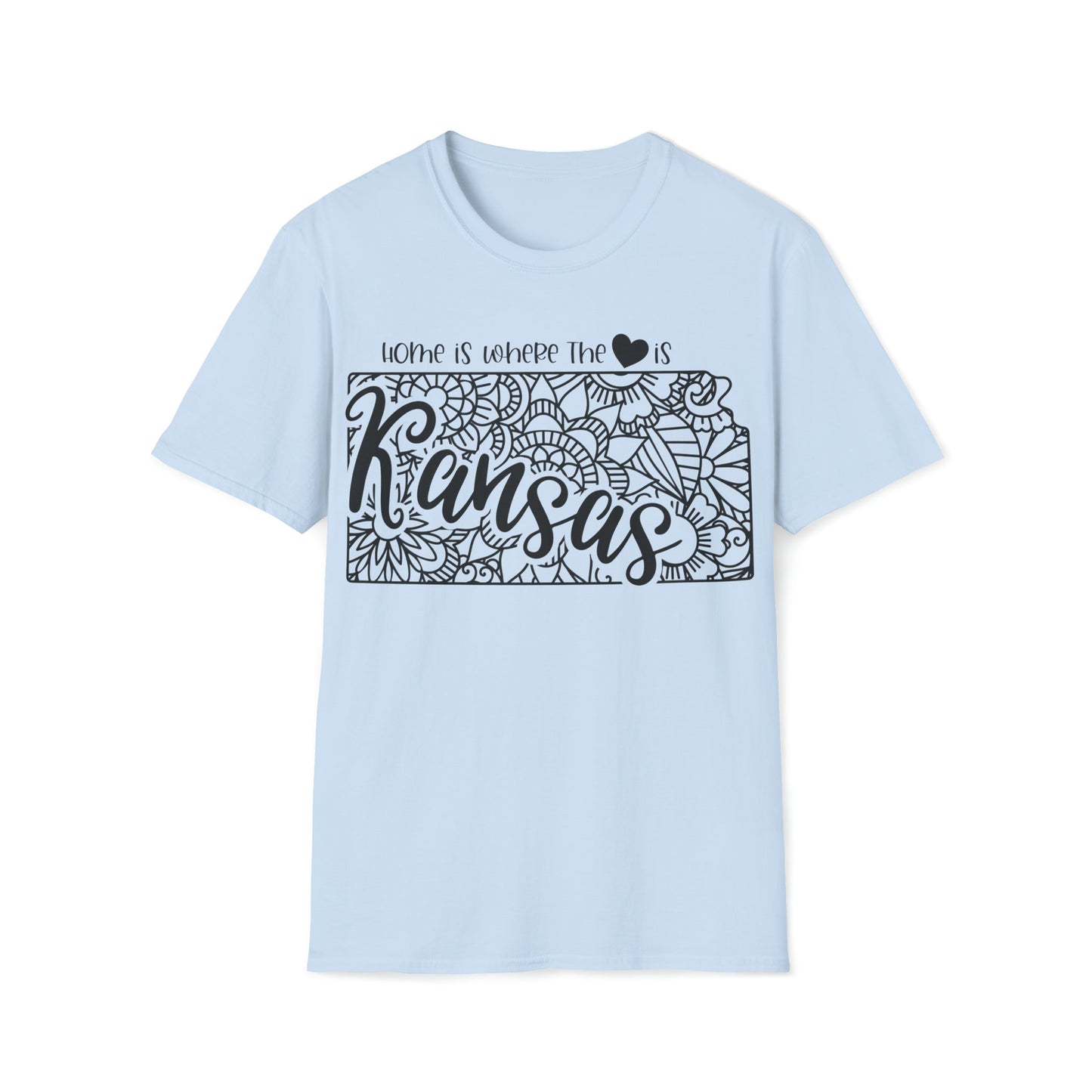 Kansas is Where the Heart is T-Shirt - HMDesignStudioUS