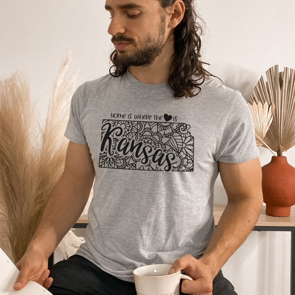 Kansas is Where the Heart is T-Shirt - HMDesignStudioUS