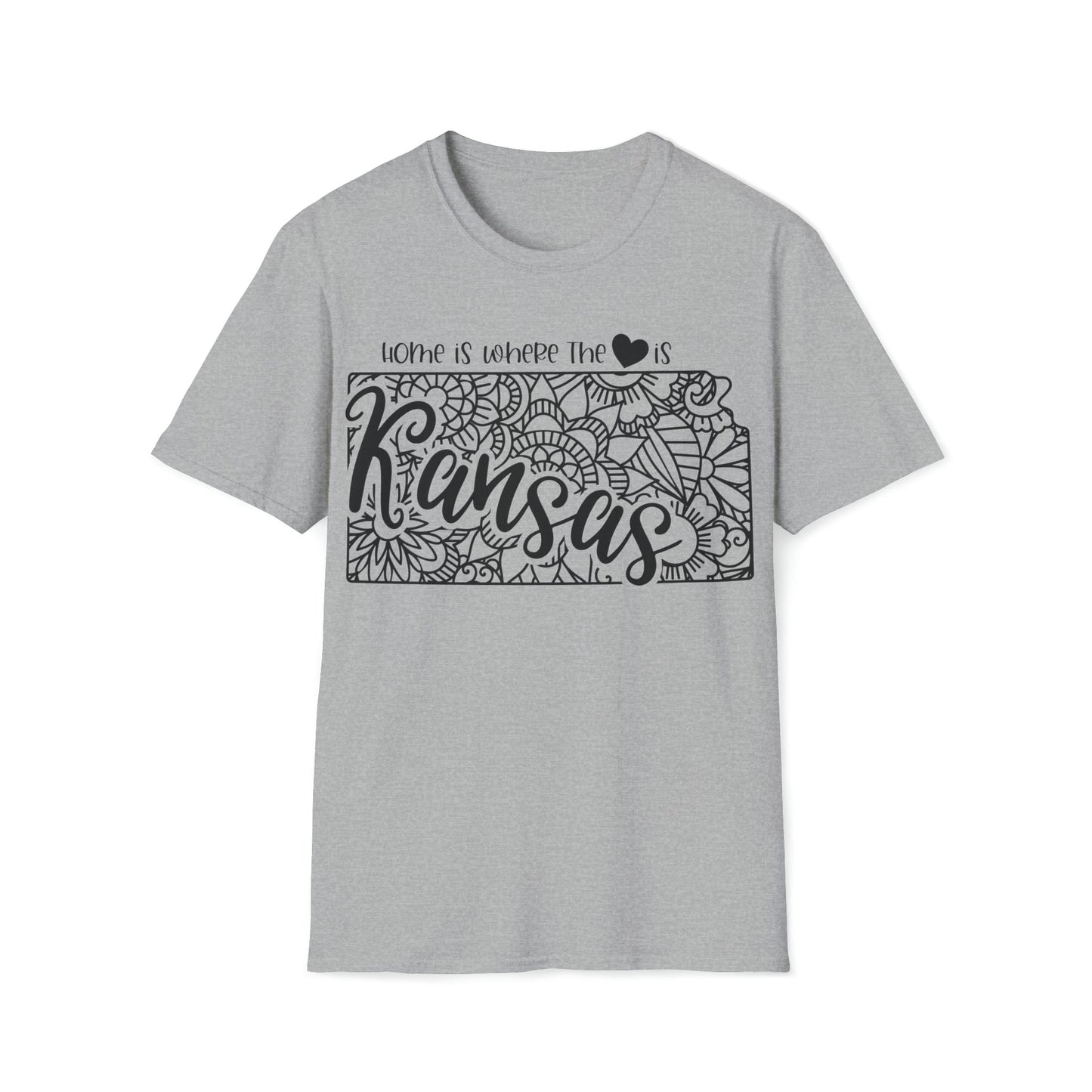 Kansas is Where the Heart is T-Shirt - HMDesignStudioUS