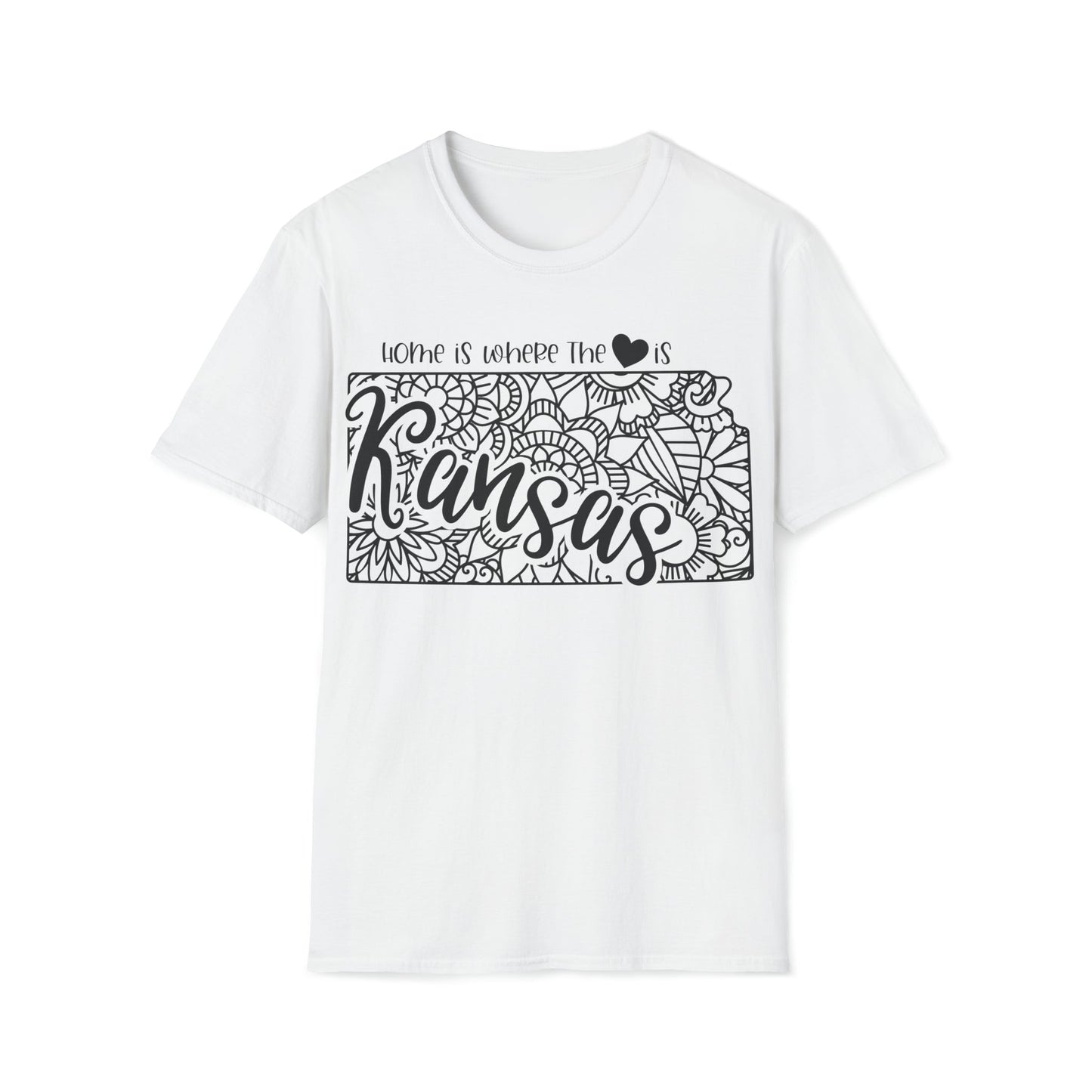Kansas is Where the Heart is T-Shirt - HMDesignStudioUS