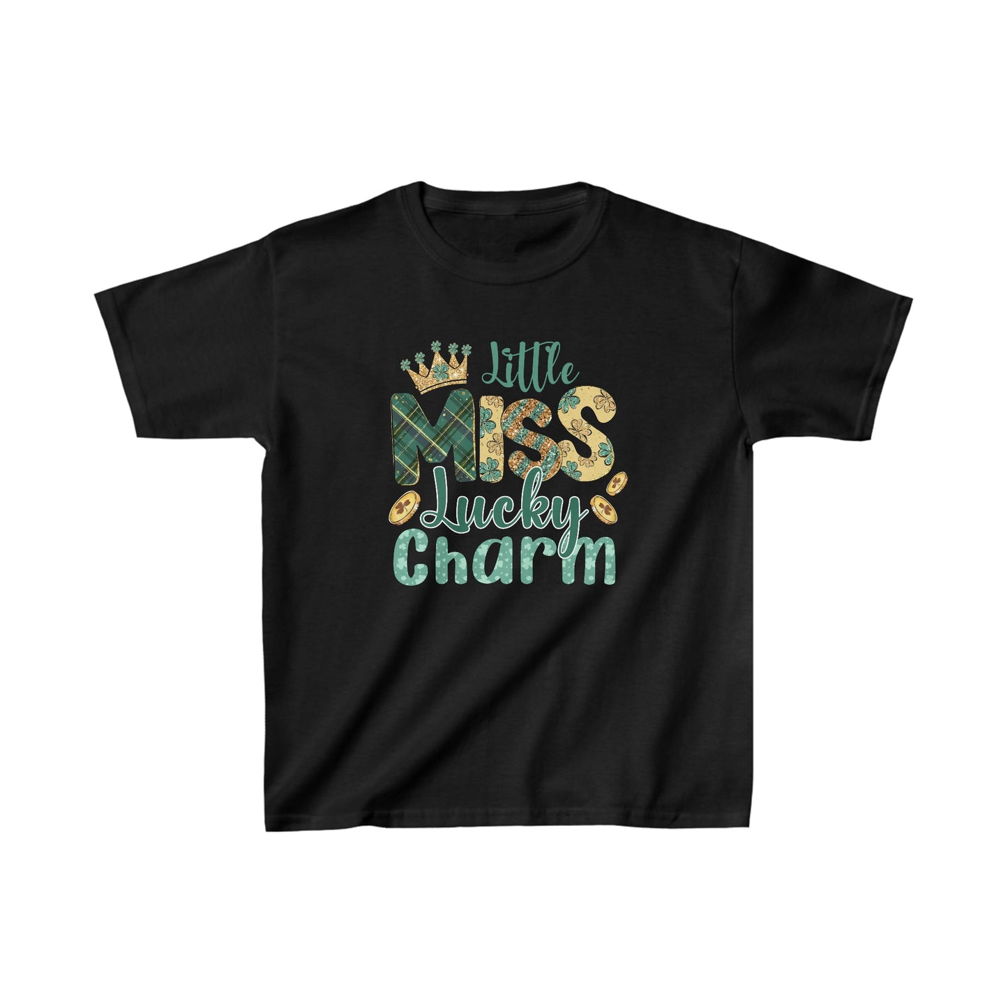Little Miss Lucky Charm St. Patrick's Day Kids T-Shirt - HMDesignStudioUS