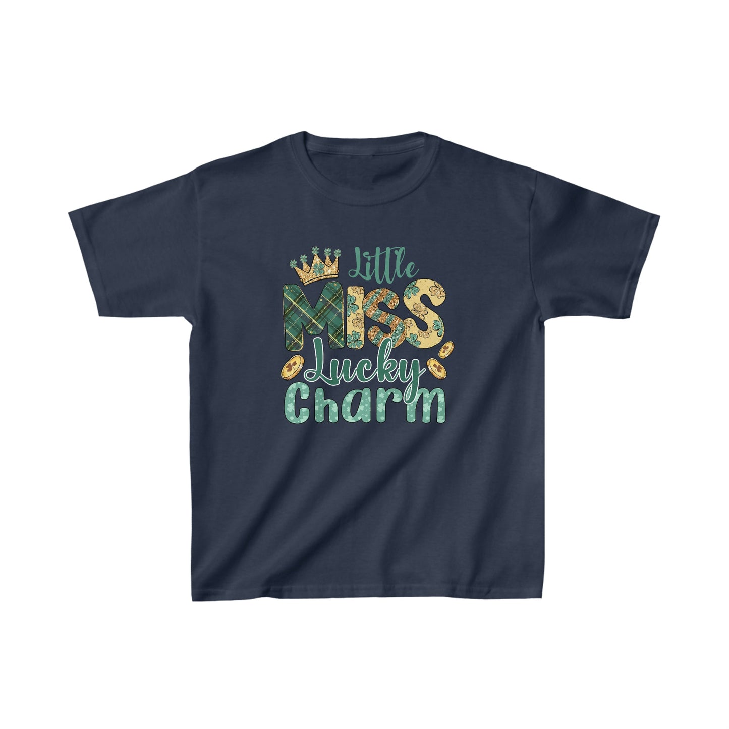 Little Miss Lucky Charm St. Patrick's Day Kids T-Shirt - HMDesignStudioUS