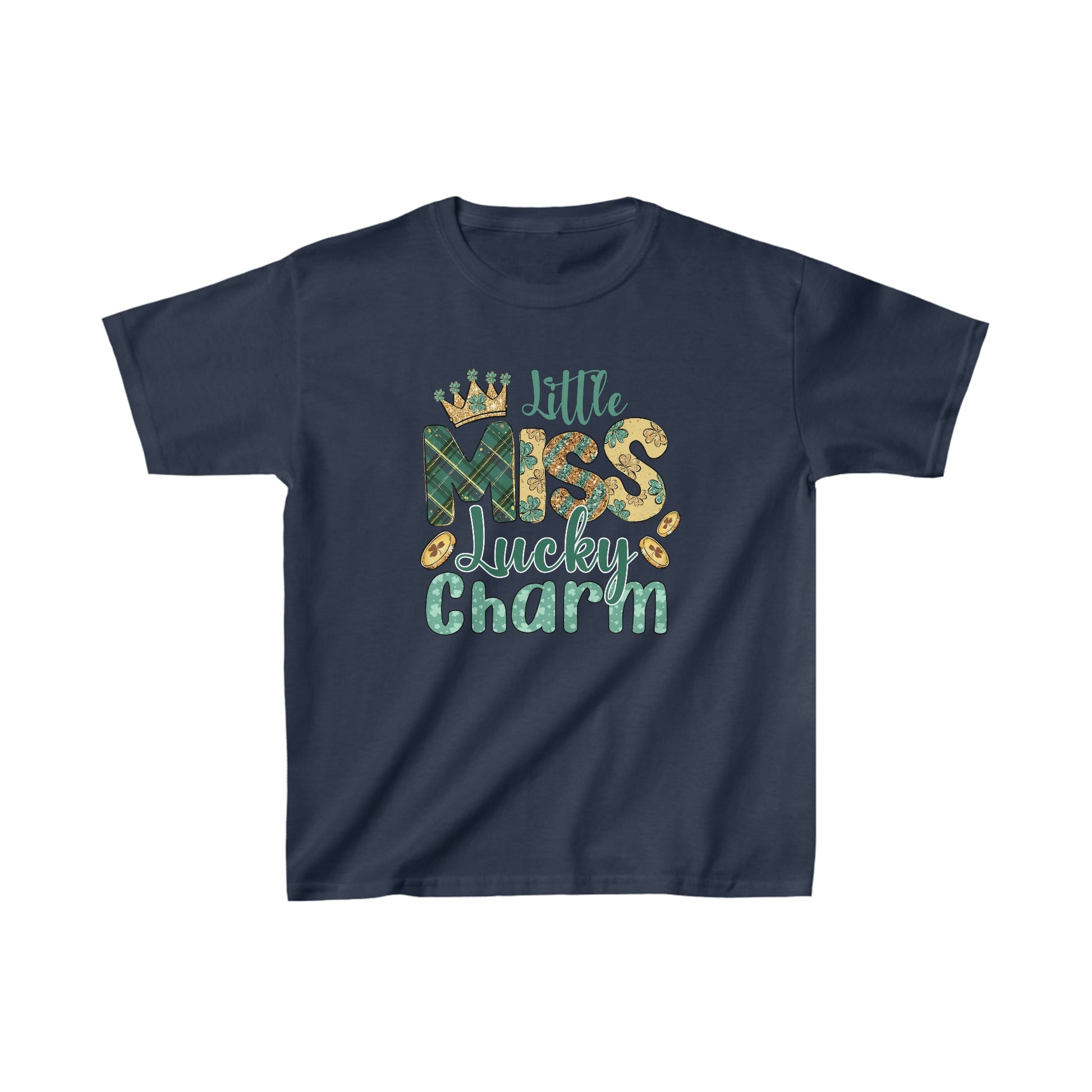 Little Miss Lucky Charm St. Patrick's Day Kids T-Shirt - HMDesignStudioUS