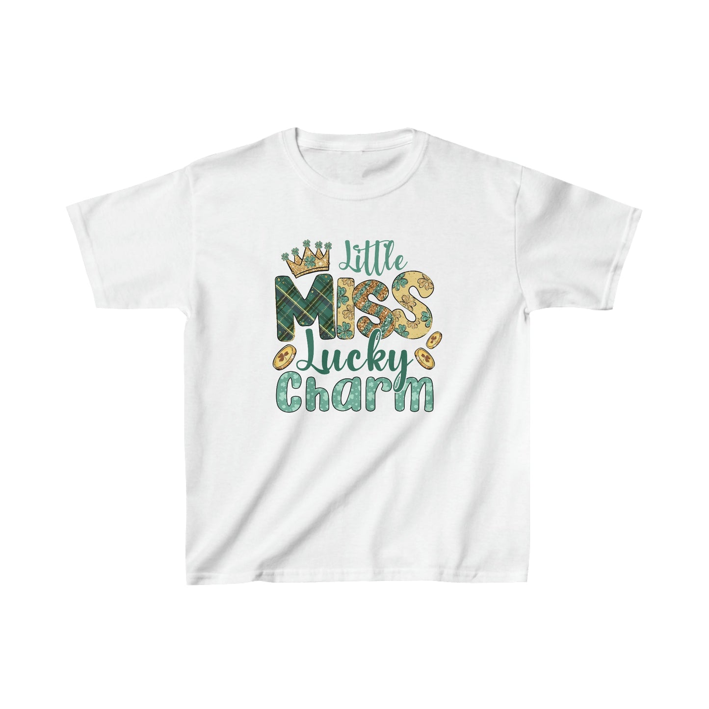 Little Miss Lucky Charm St. Patrick's Day Kids T-Shirt - HMDesignStudioUS