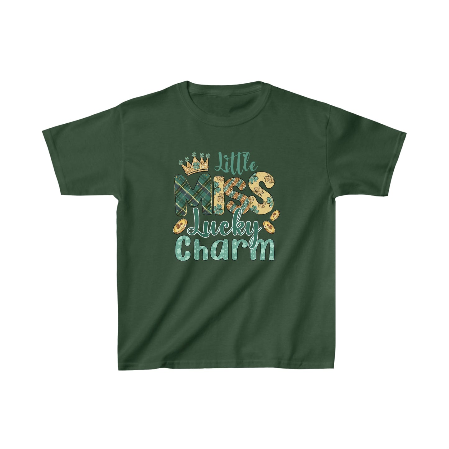 Little Miss Lucky Charm St. Patrick's Day Kids T-Shirt - HMDesignStudioUS