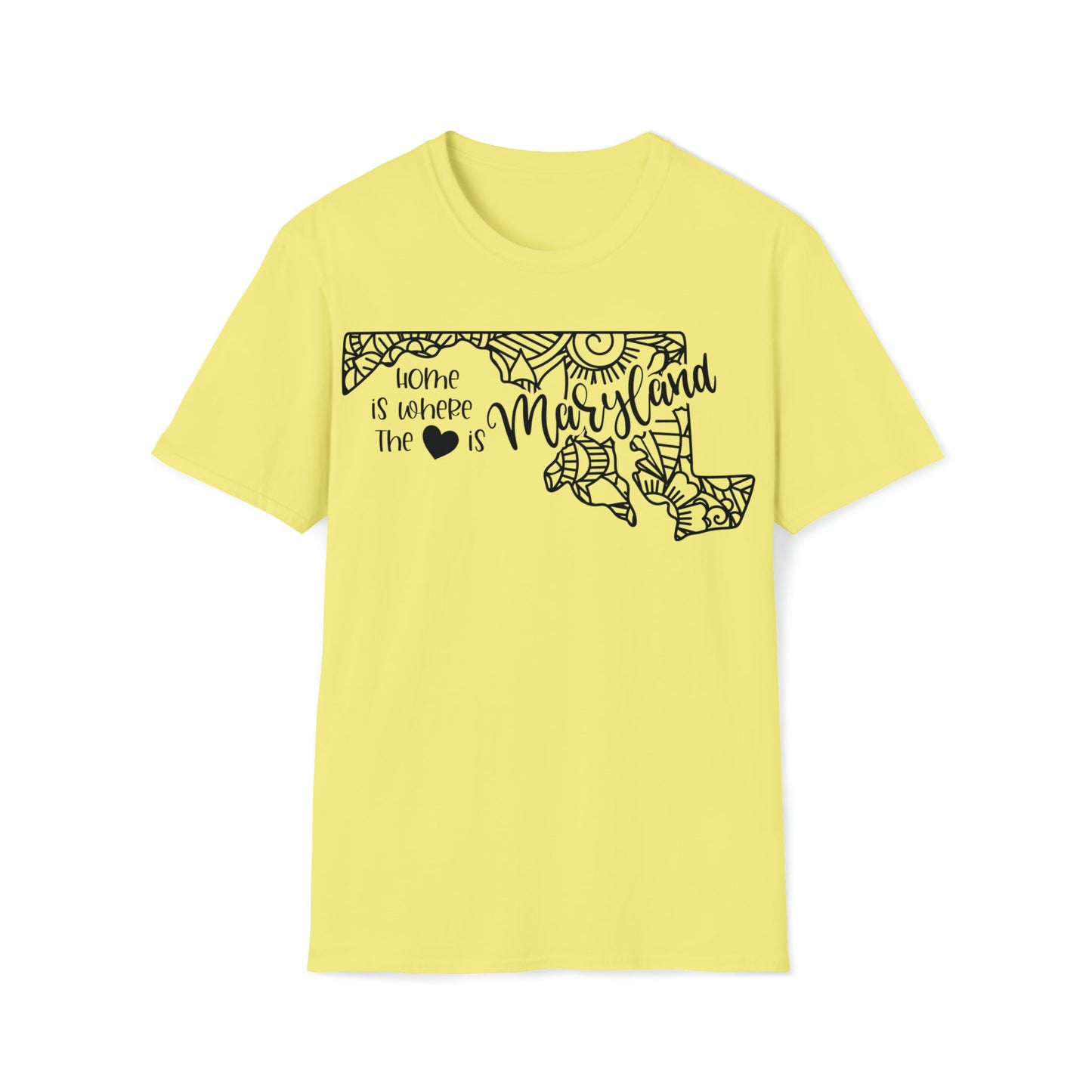 Maryland is Where the Heart is T-Shirt - HMDesignStudioUS