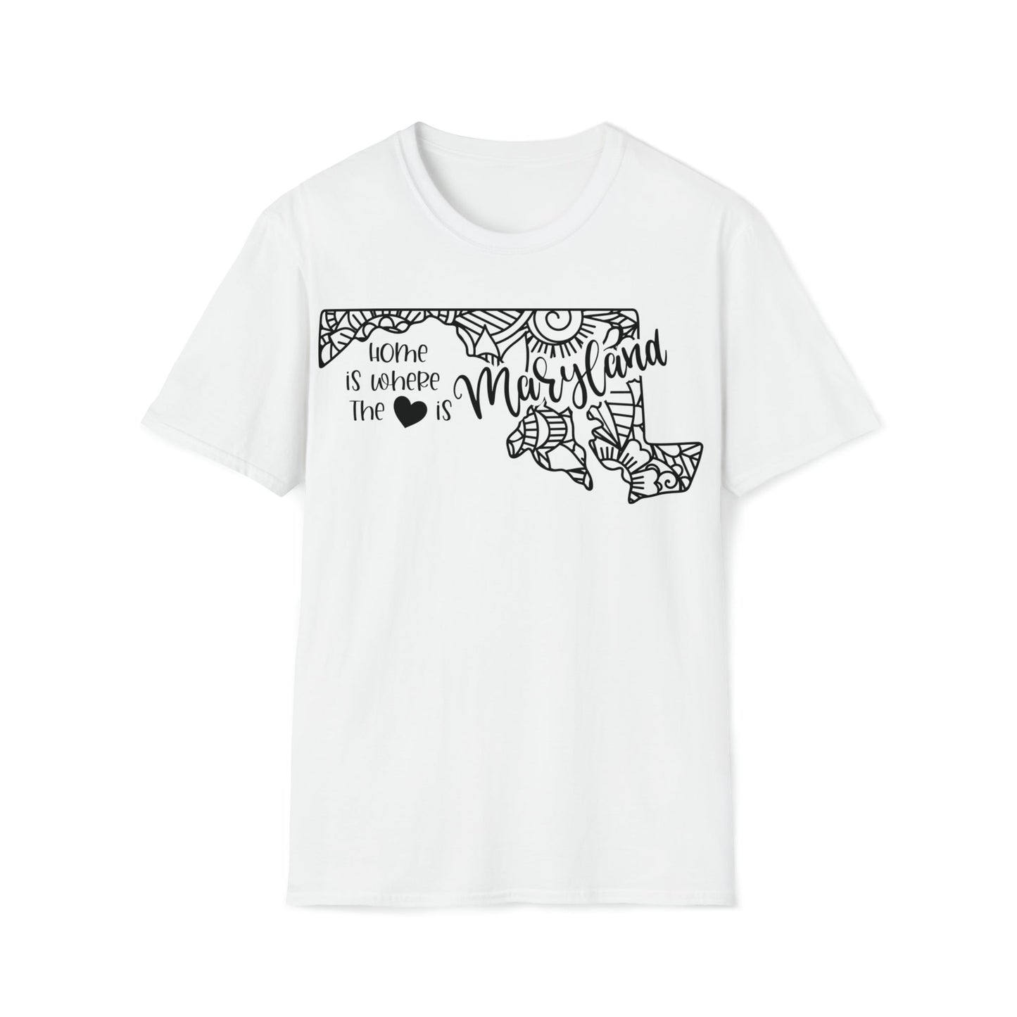 Maryland is Where the Heart is T-Shirt - HMDesignStudioUS